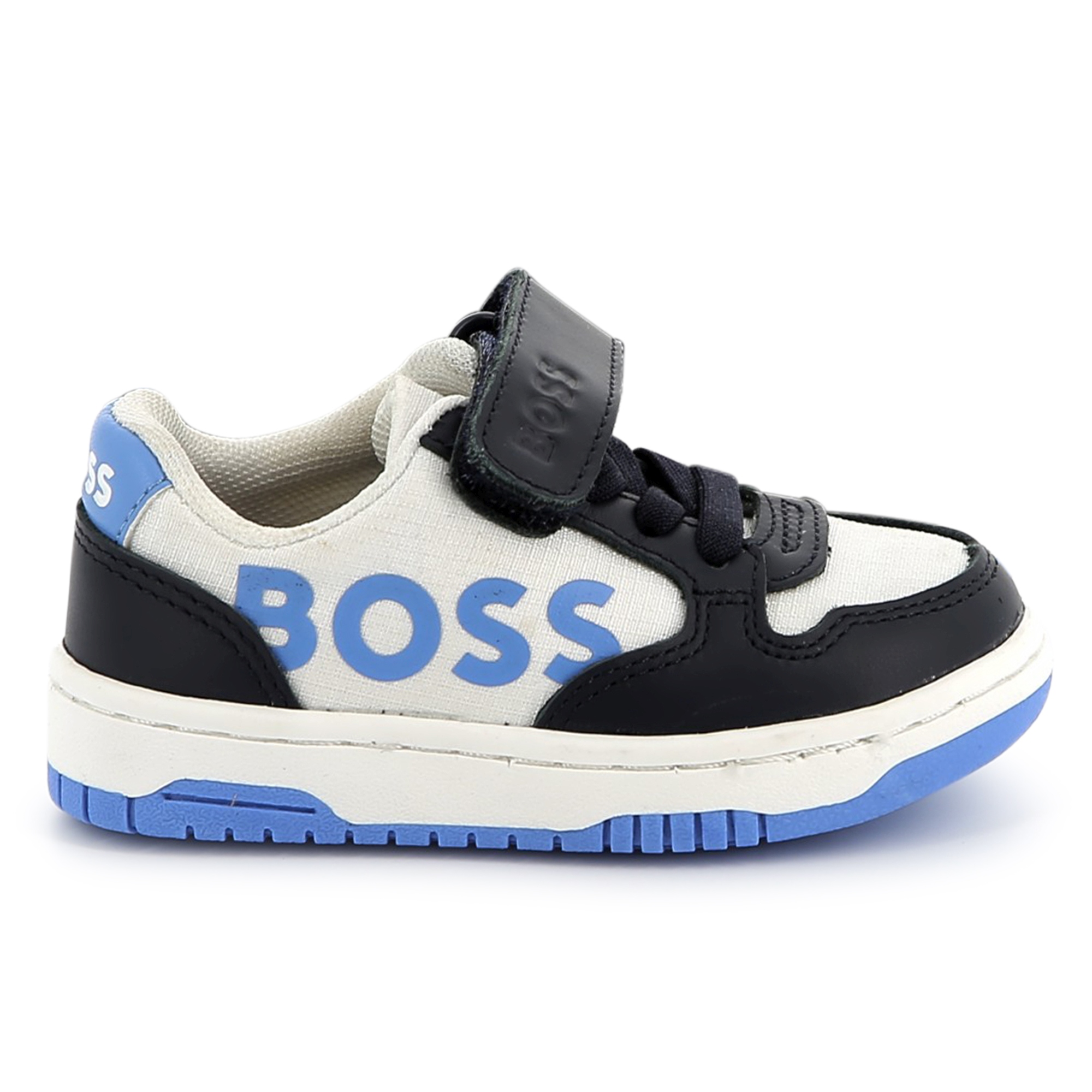 Baskets en cuir scratch lacets BOSS pour GARCON