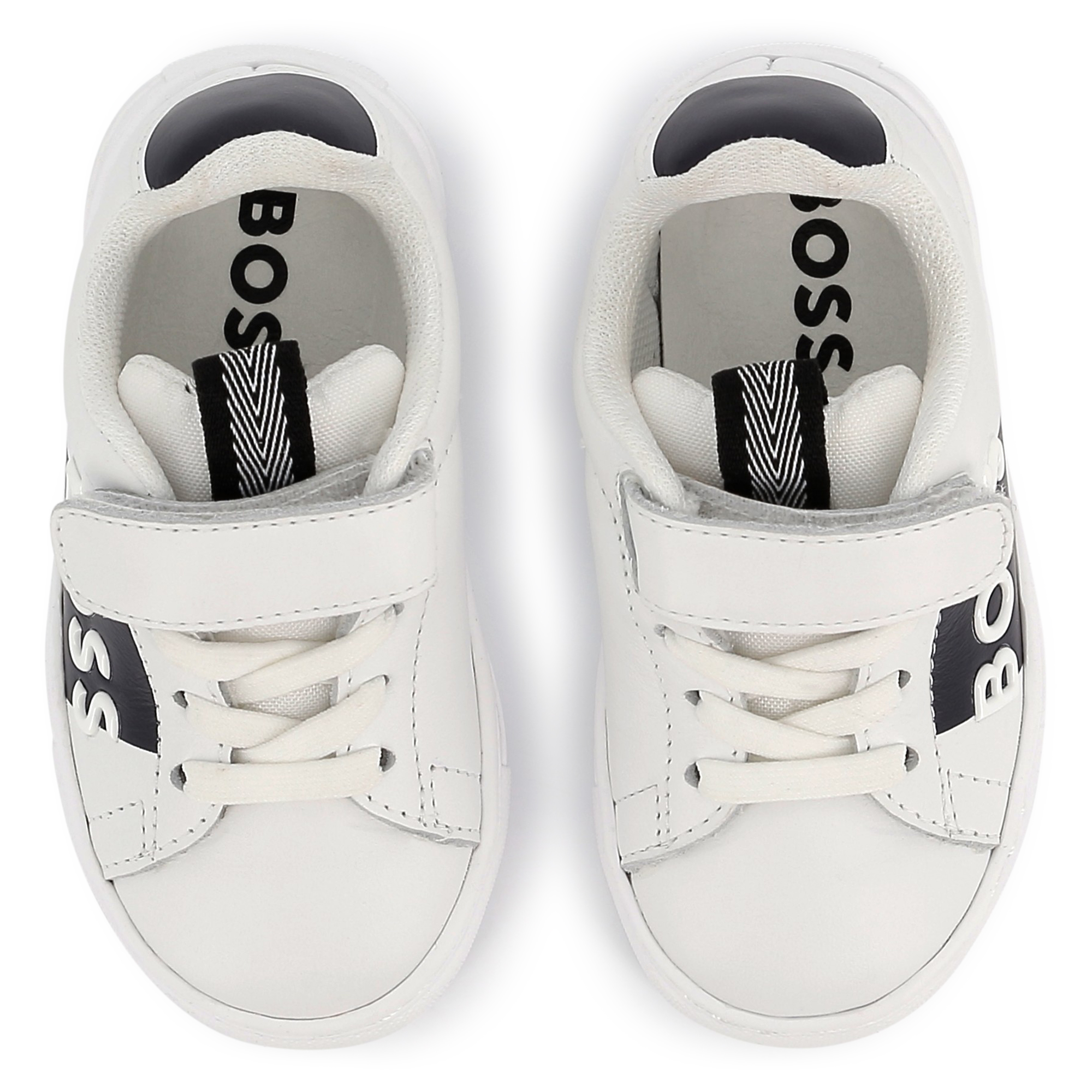 Leren sneakers in twee kleuren BOSS Voor