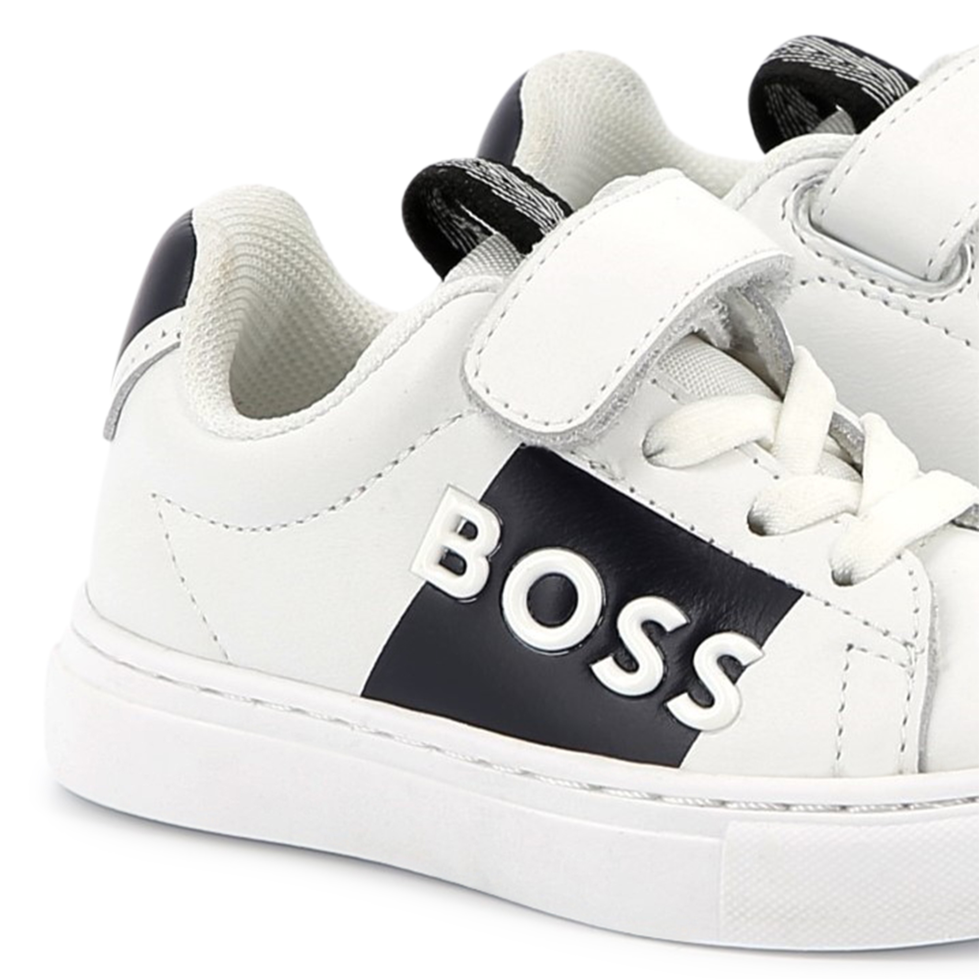 Leren sneakers in twee kleuren BOSS Voor