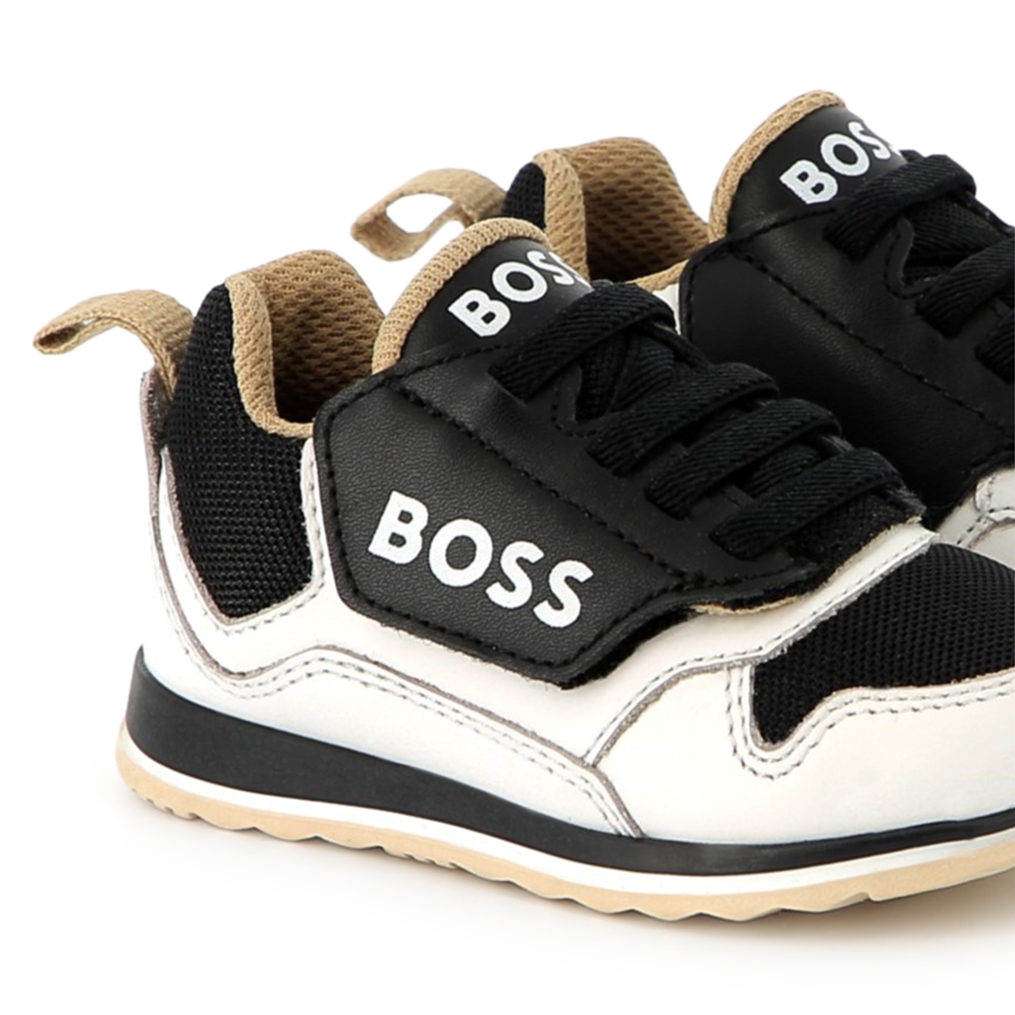 Lace-up leather trainers BOSS for BOY