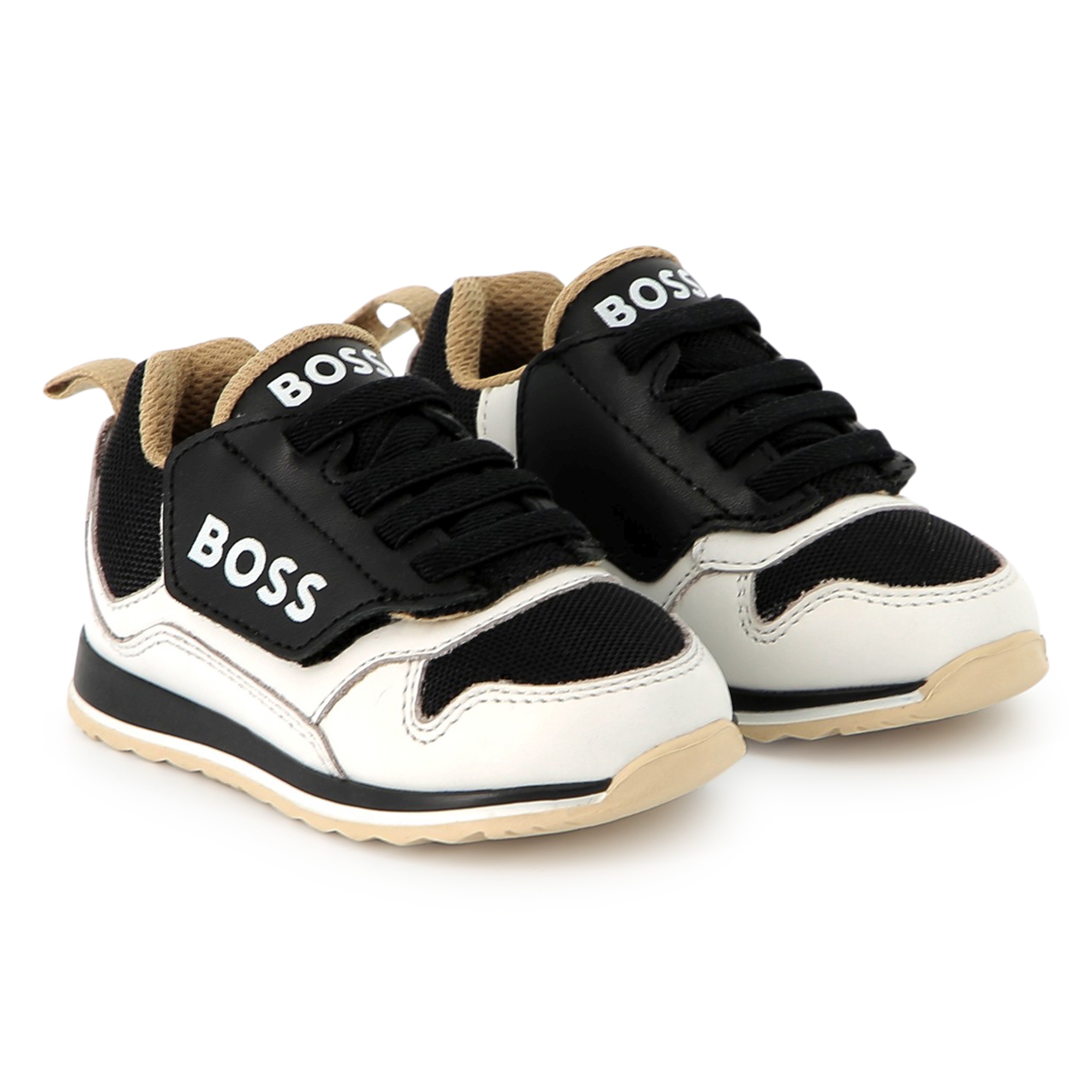 Lace-up leather trainers BOSS for BOY