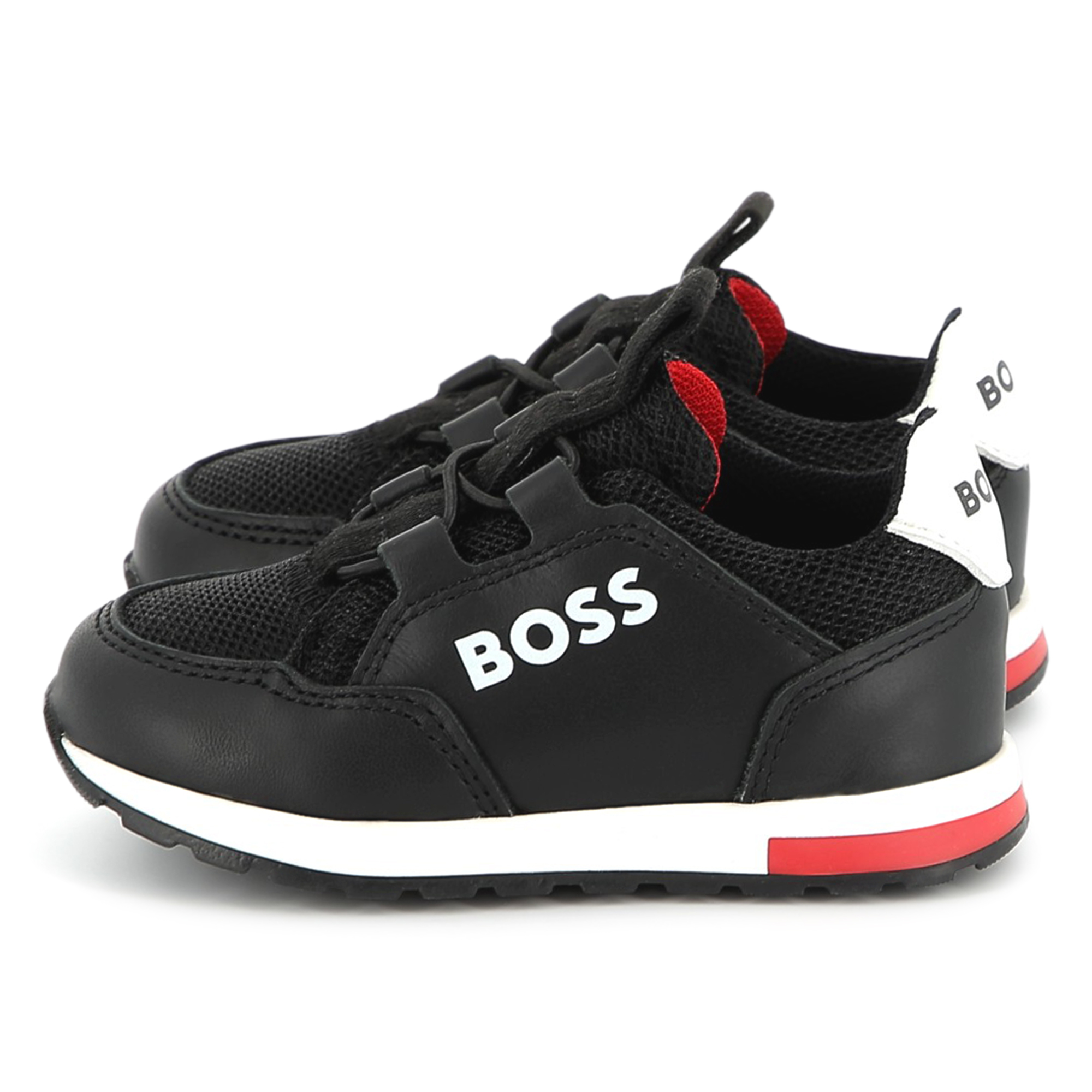 Lace-up leather trainers BOSS for BOY