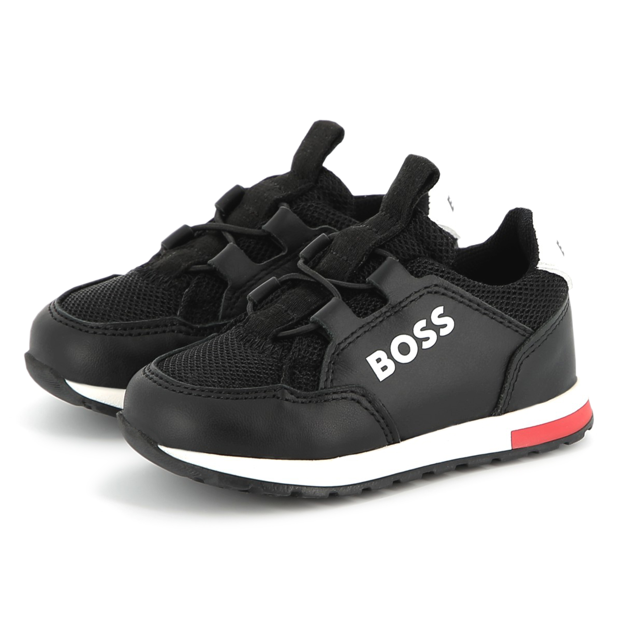 Lace-up leather trainers BOSS for BOY