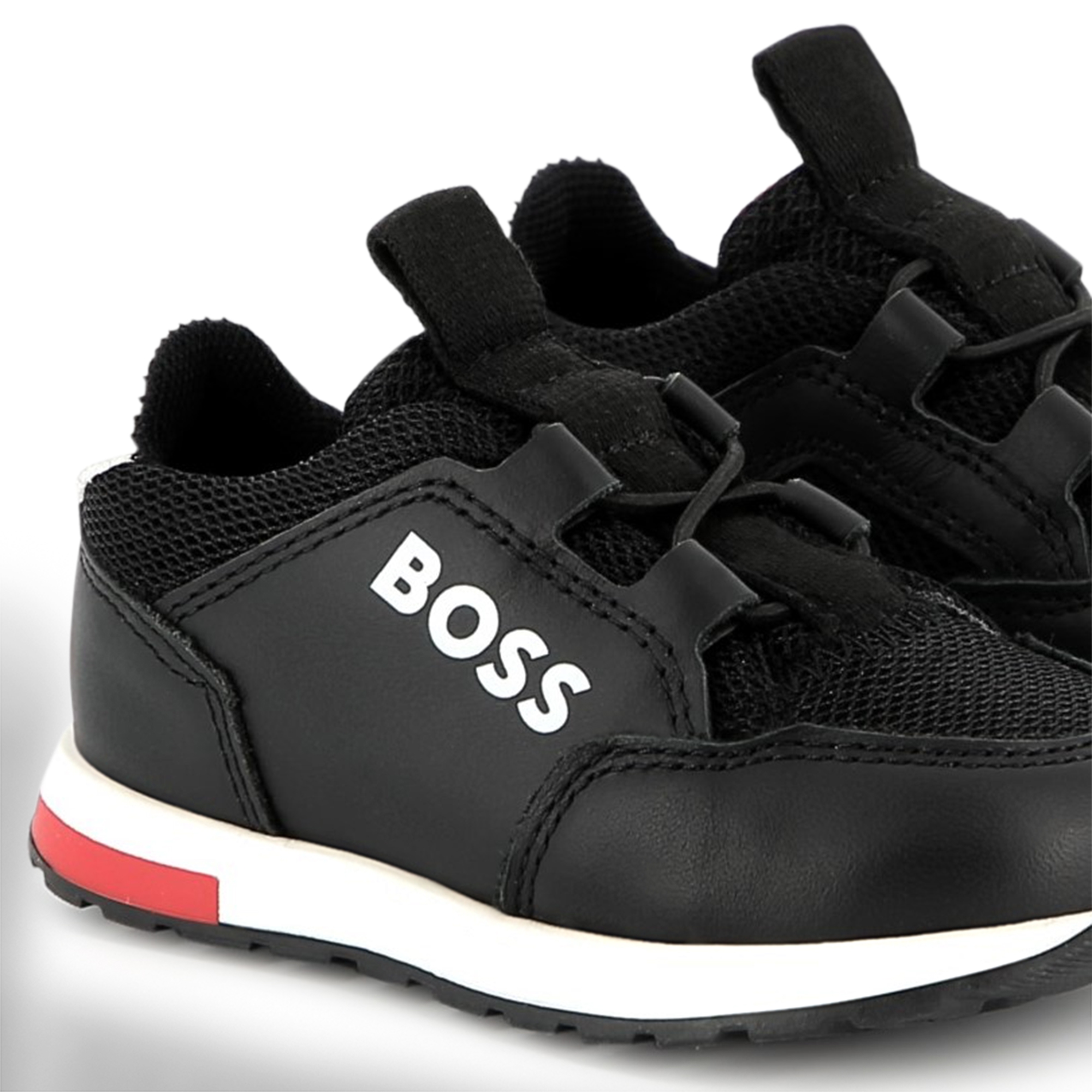 Baskets avec cuir à lacets BOSS pour GARCON