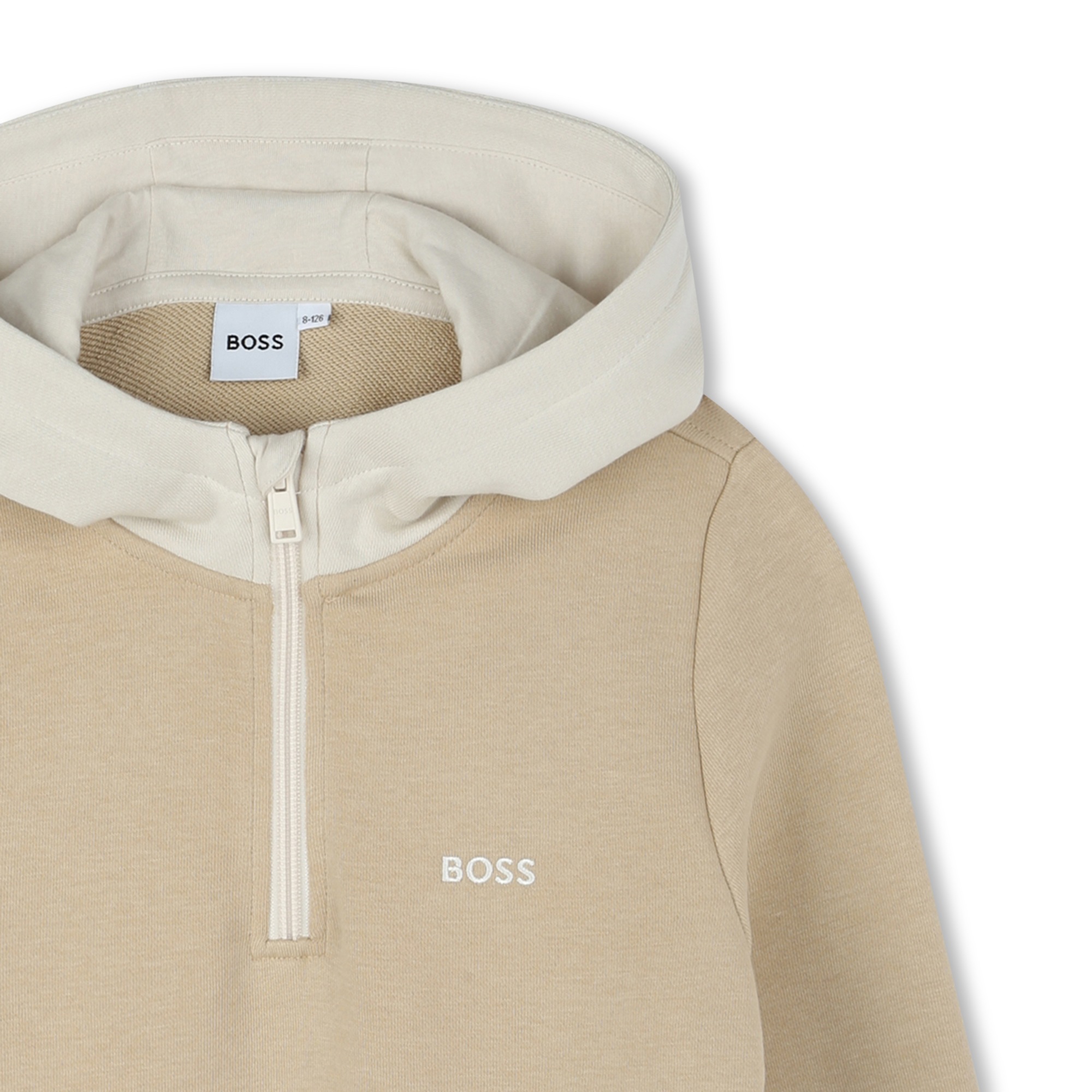 Contrast-hood sweatshirt BOSS for BOY