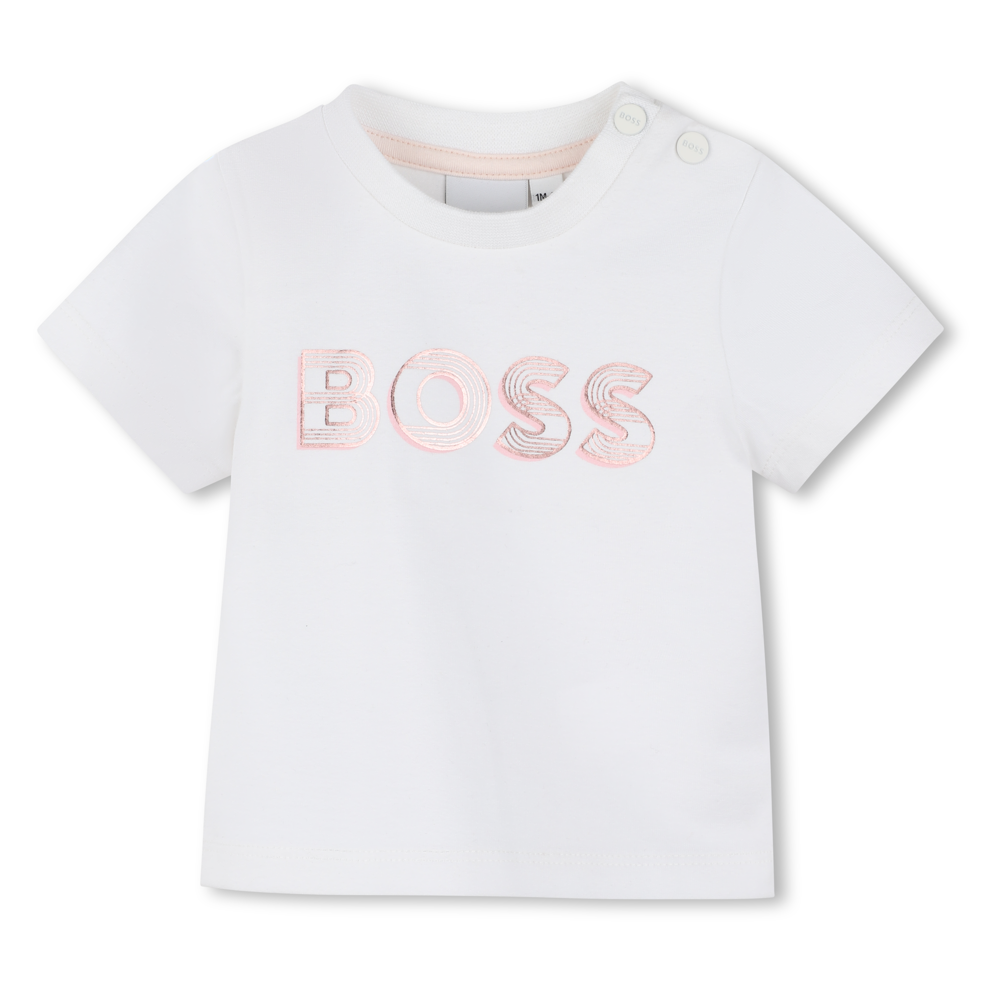 T-shirt avec imprimé brillant BOSS pour FILLE