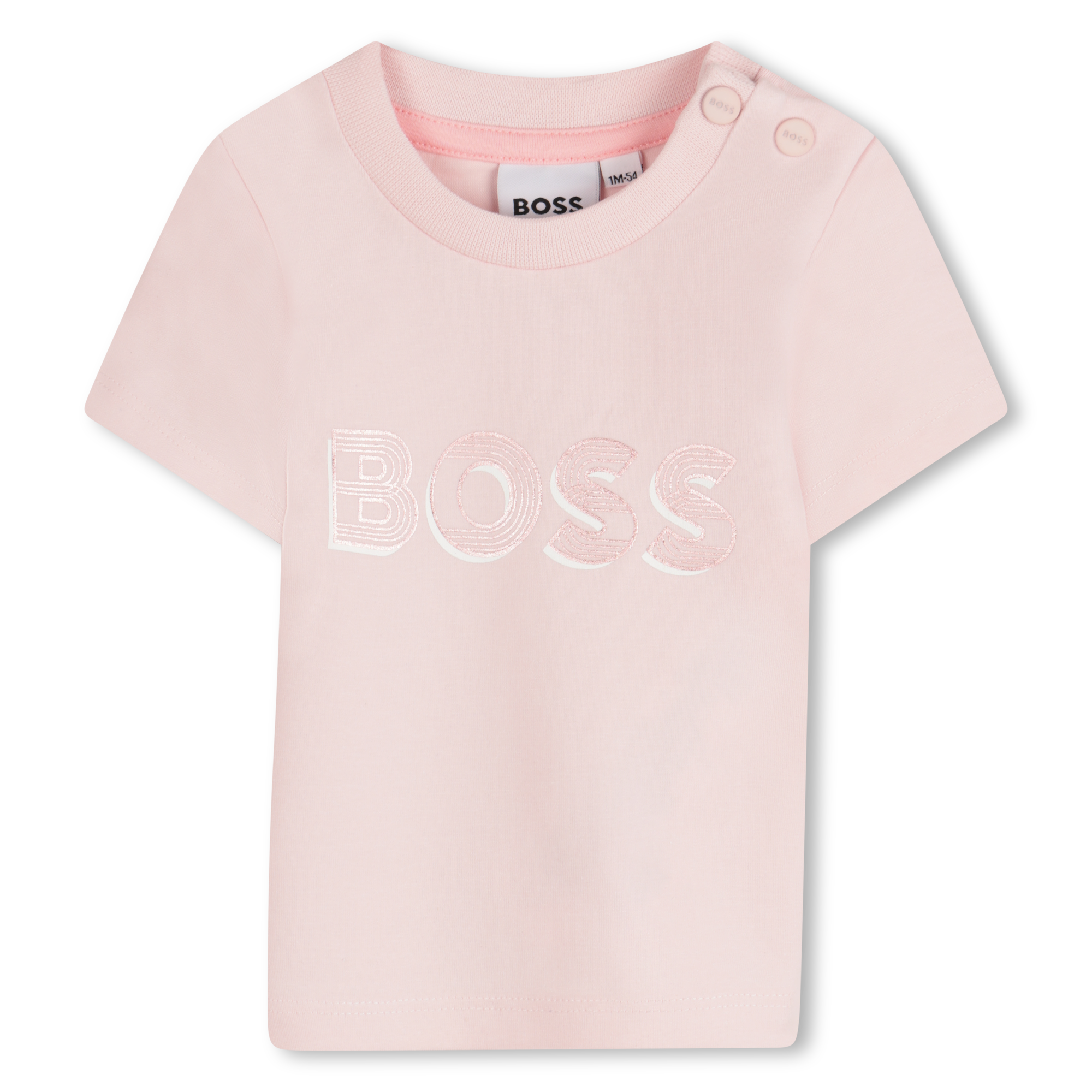 T-shirt with shiny print BOSS for GIRL