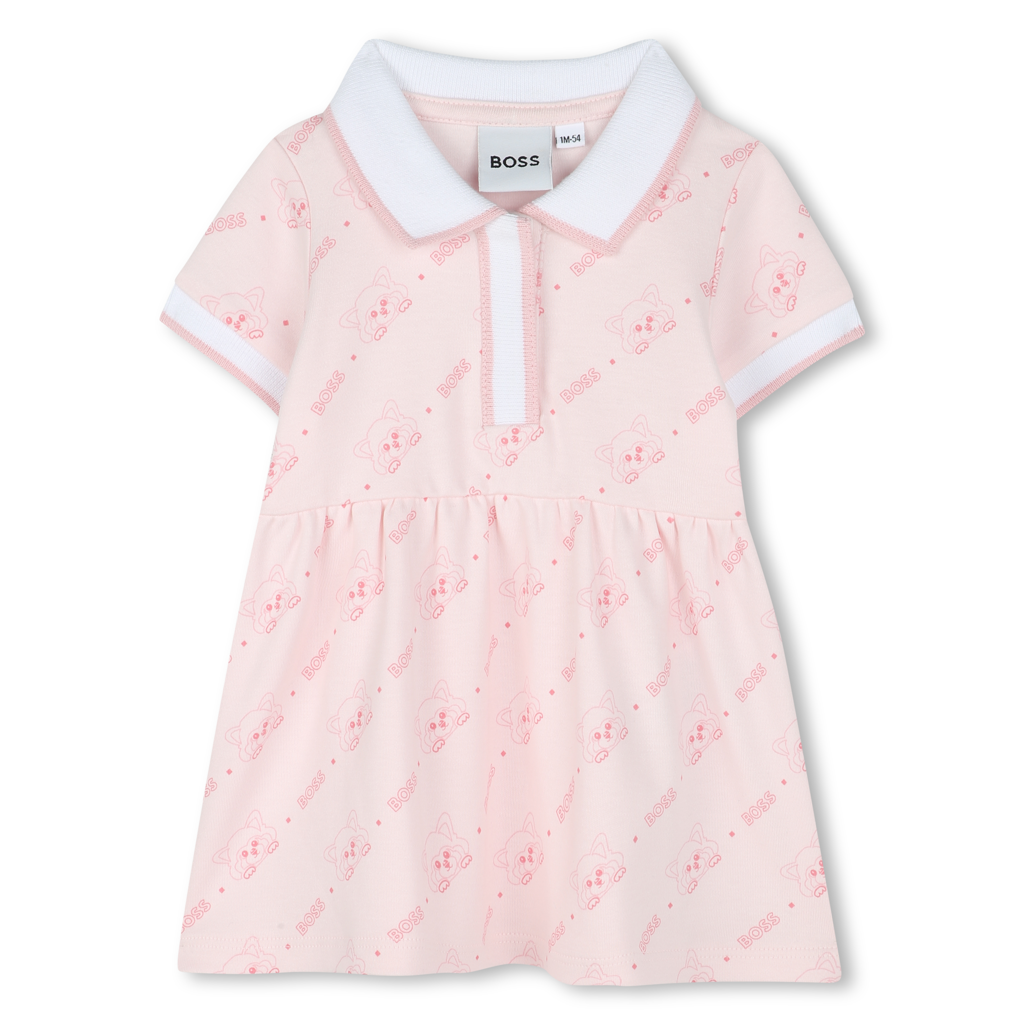 Robe imprimée à col polo BOSS pour FILLE