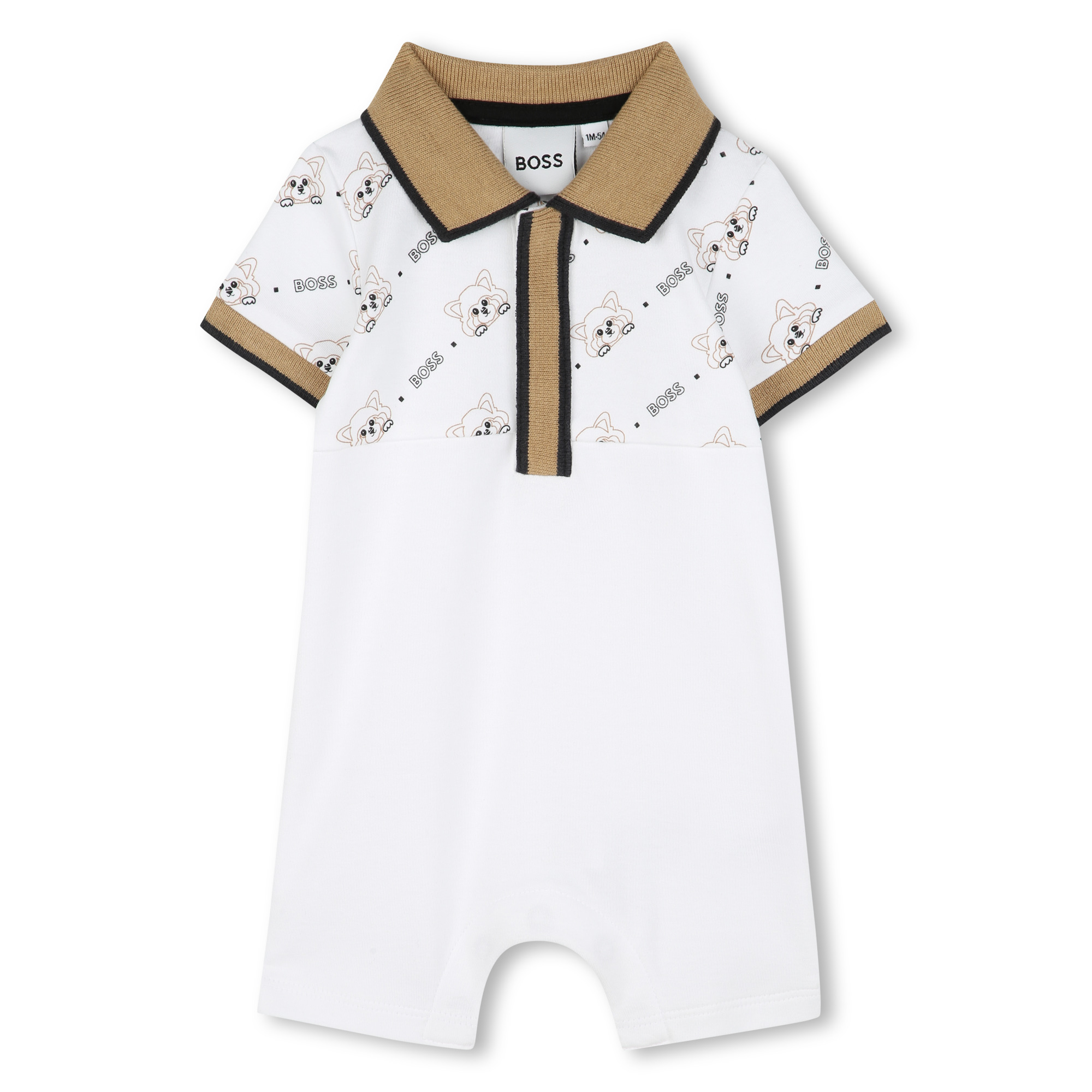 Short polo-neck romper BOSS for BOY