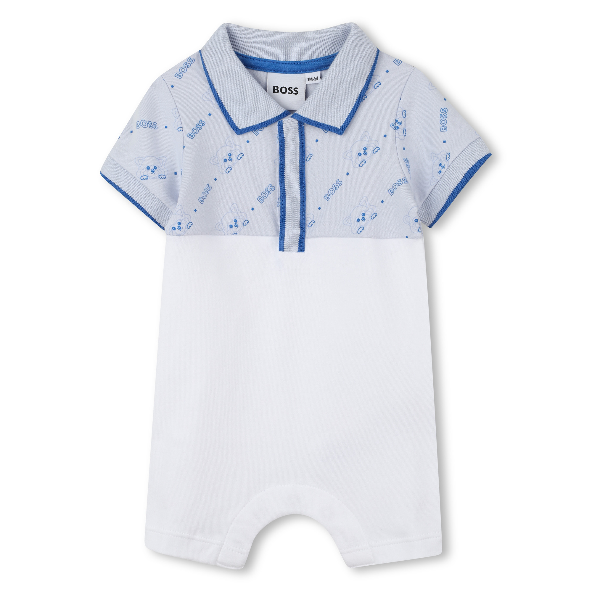 Mono corto con cuello de polo BOSS para NIÑO