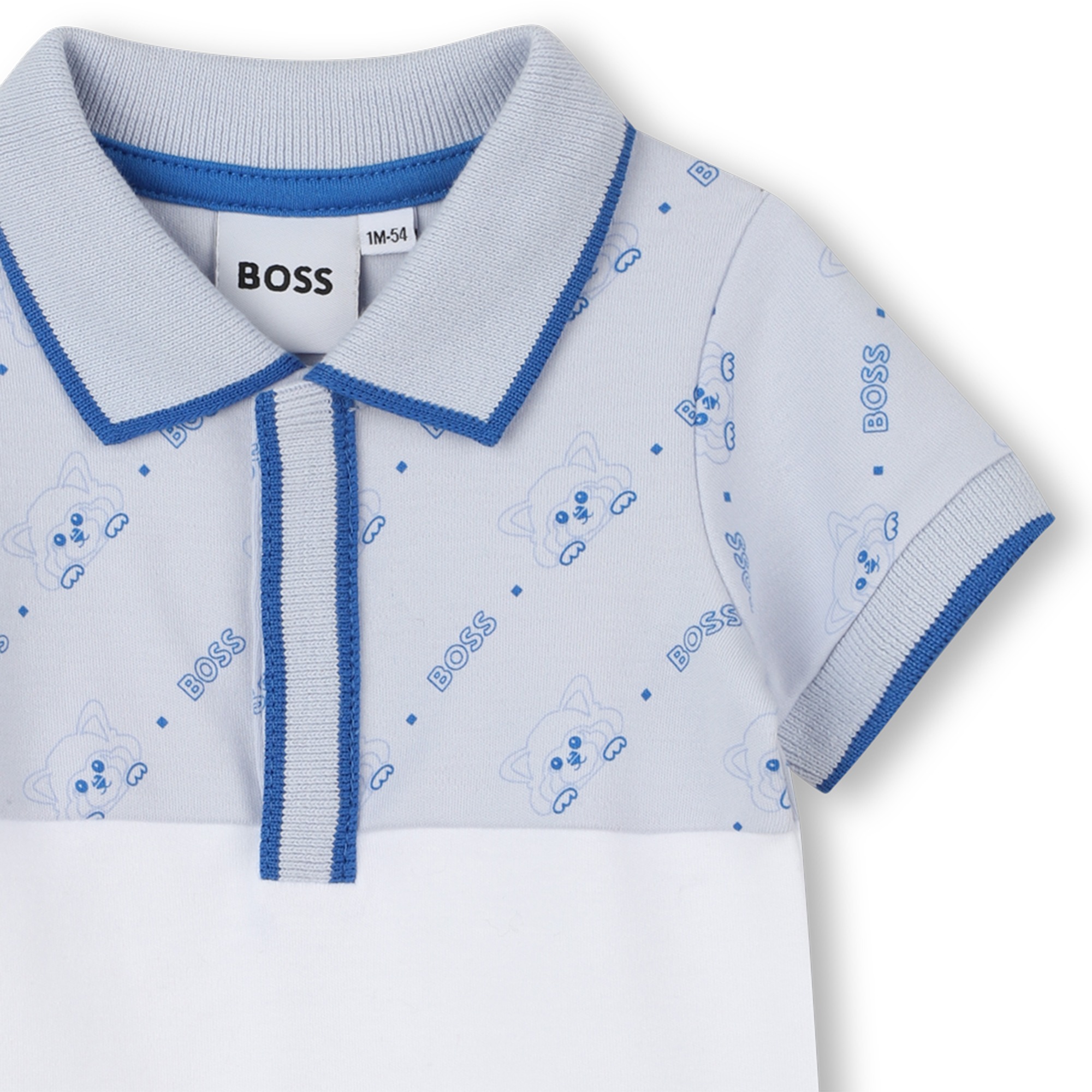 Mono corto con cuello de polo BOSS para NIÑO