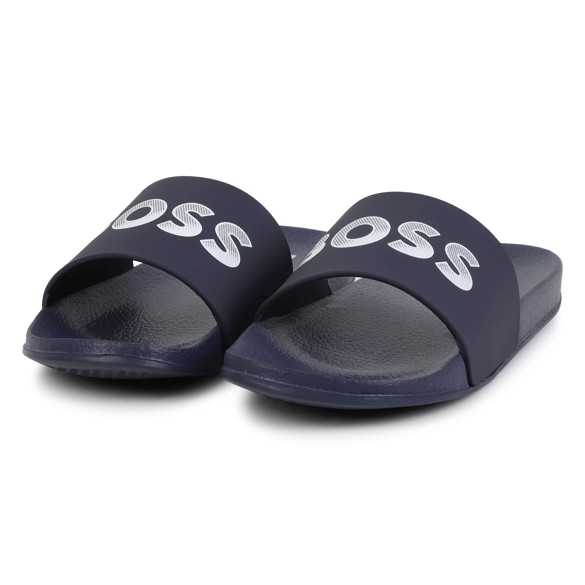 Lichte slippers met logo BOSS Voor