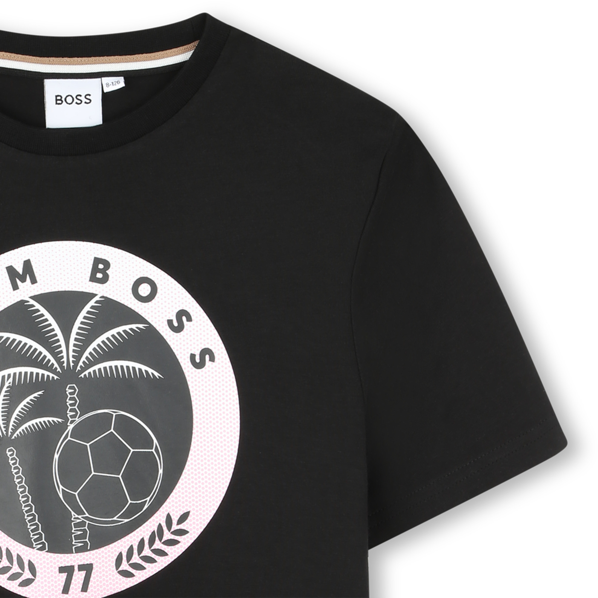 Katoenen T-shirt korte mouwen BOSS Voor