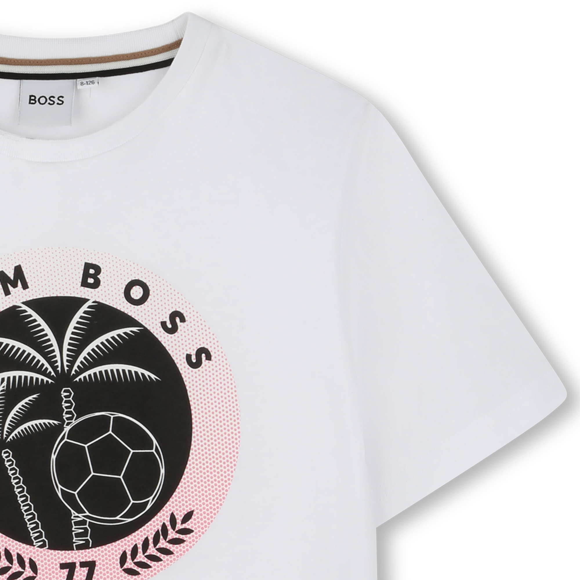 Katoenen T-shirt korte mouwen BOSS Voor