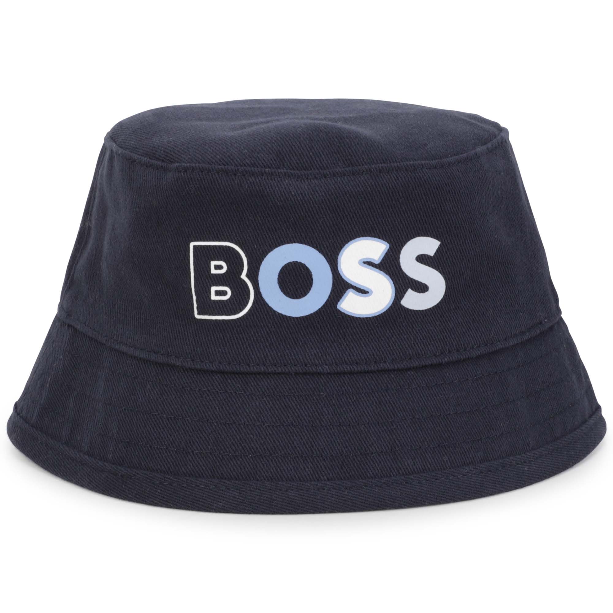 Cotton bucket hat with logo BOSS for BOY