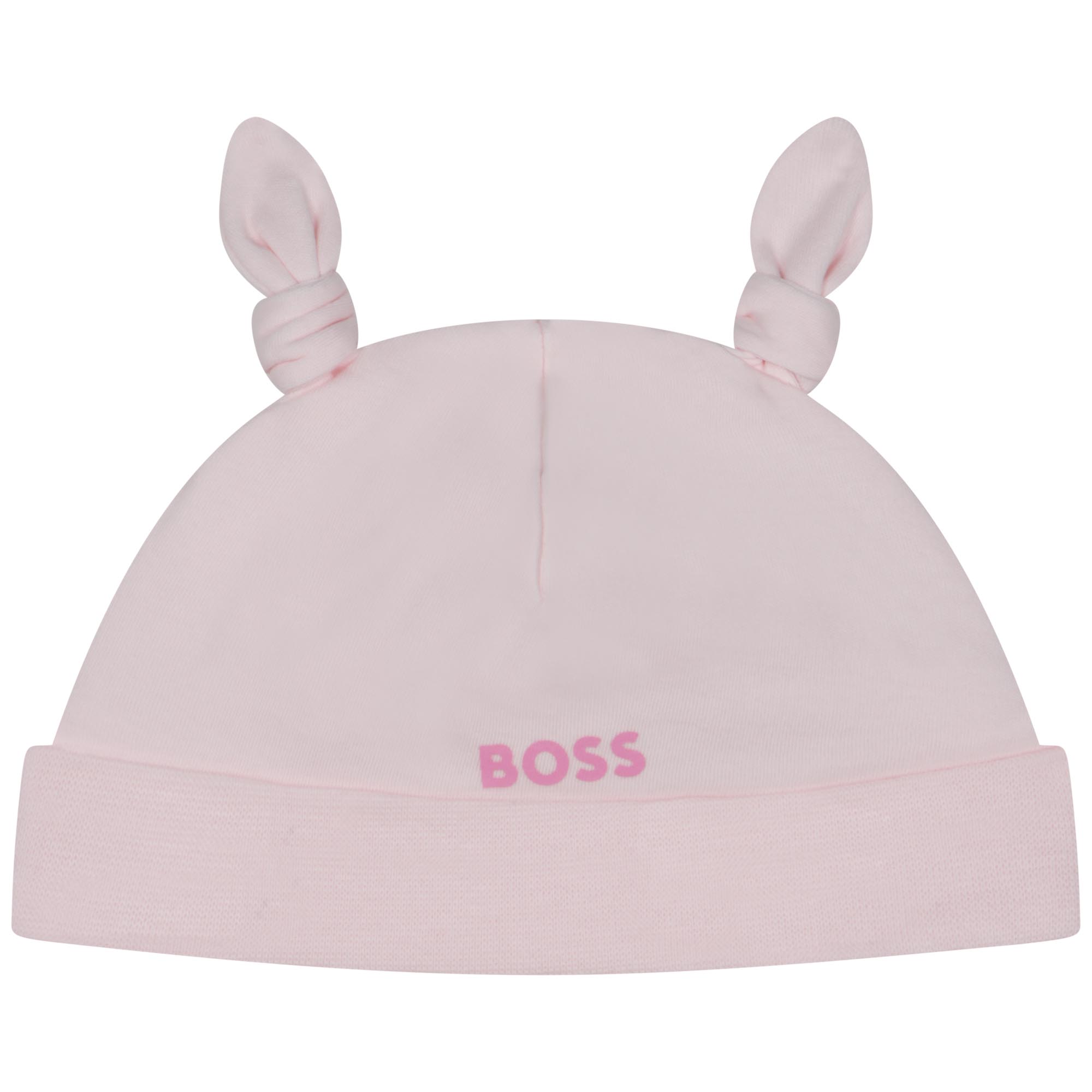 Cotton newborn hat BOSS for GIRL