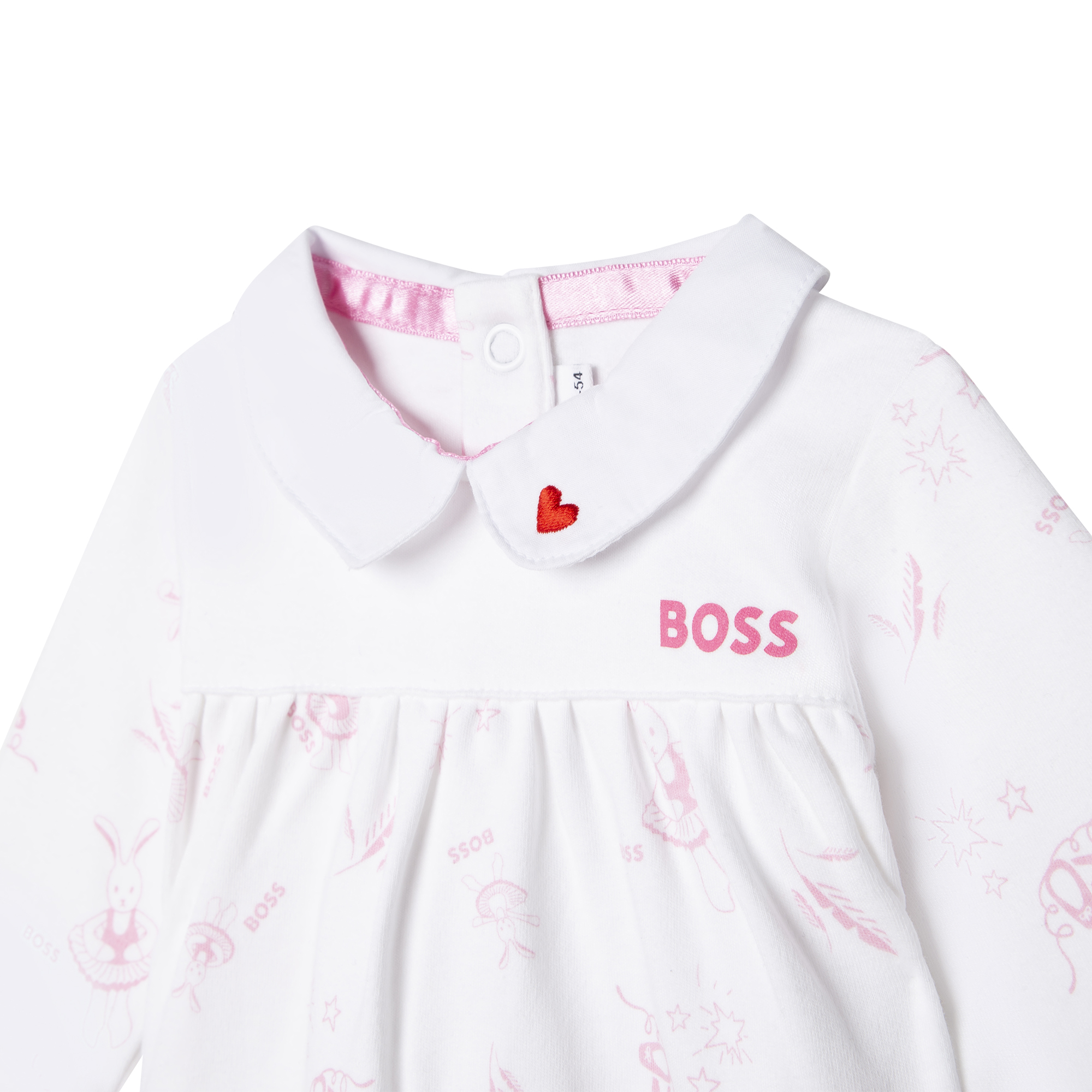 Embroidered-Collar Pajamas BOSS for GIRL
