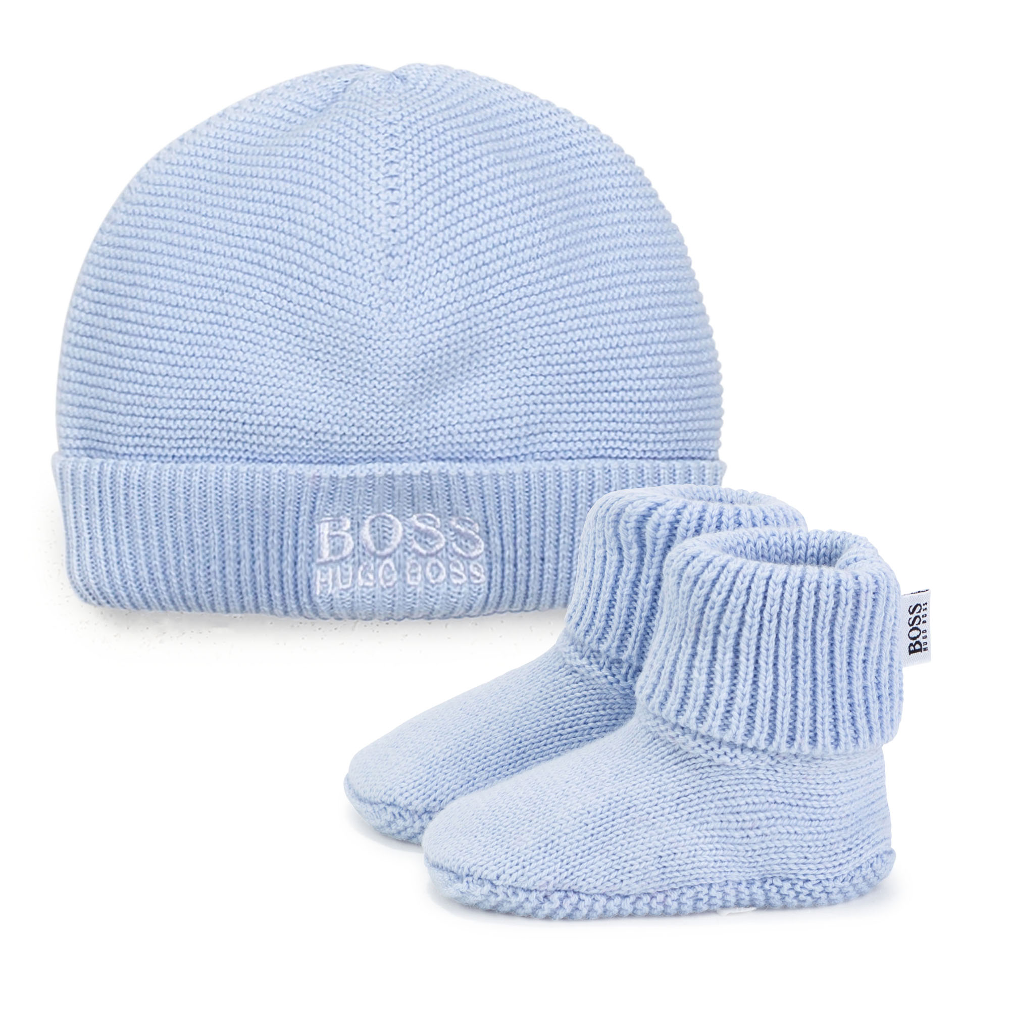 Matching hat and booties set BOSS for UNISEX