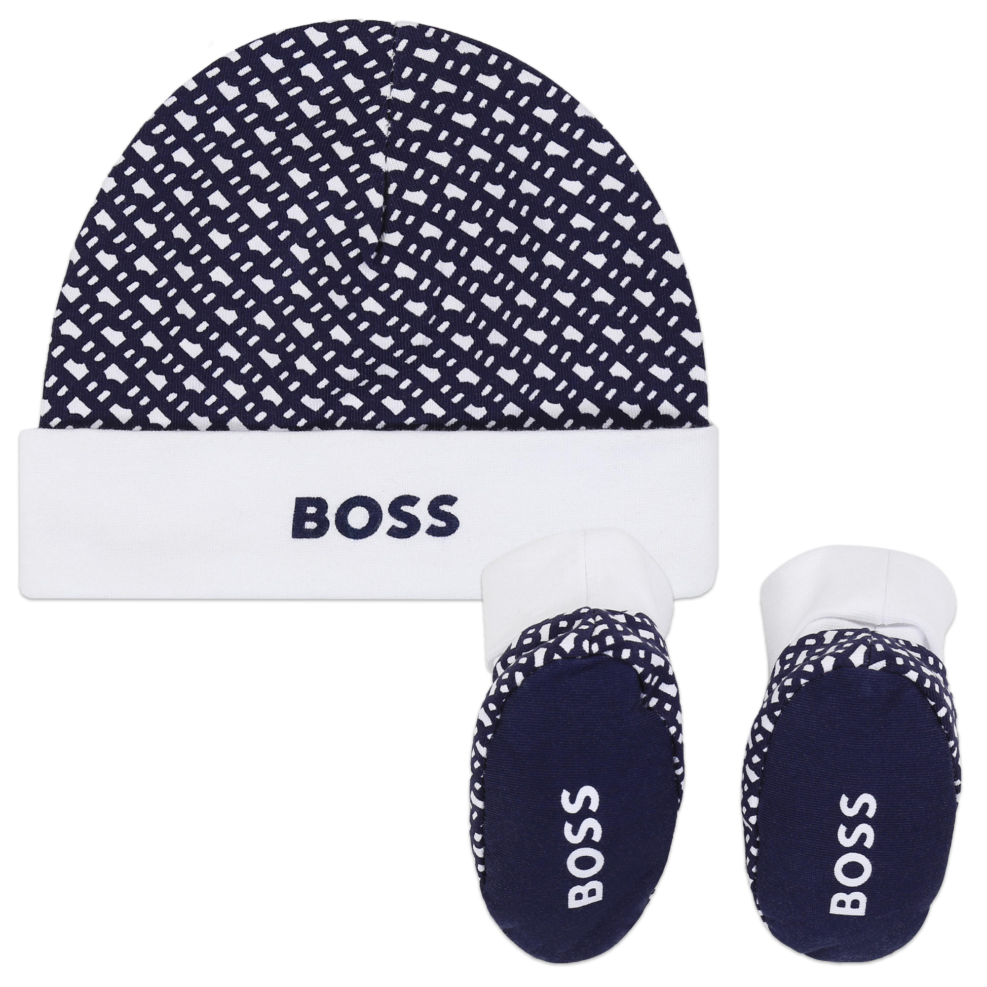 Hat and booties set BOSS for BOY