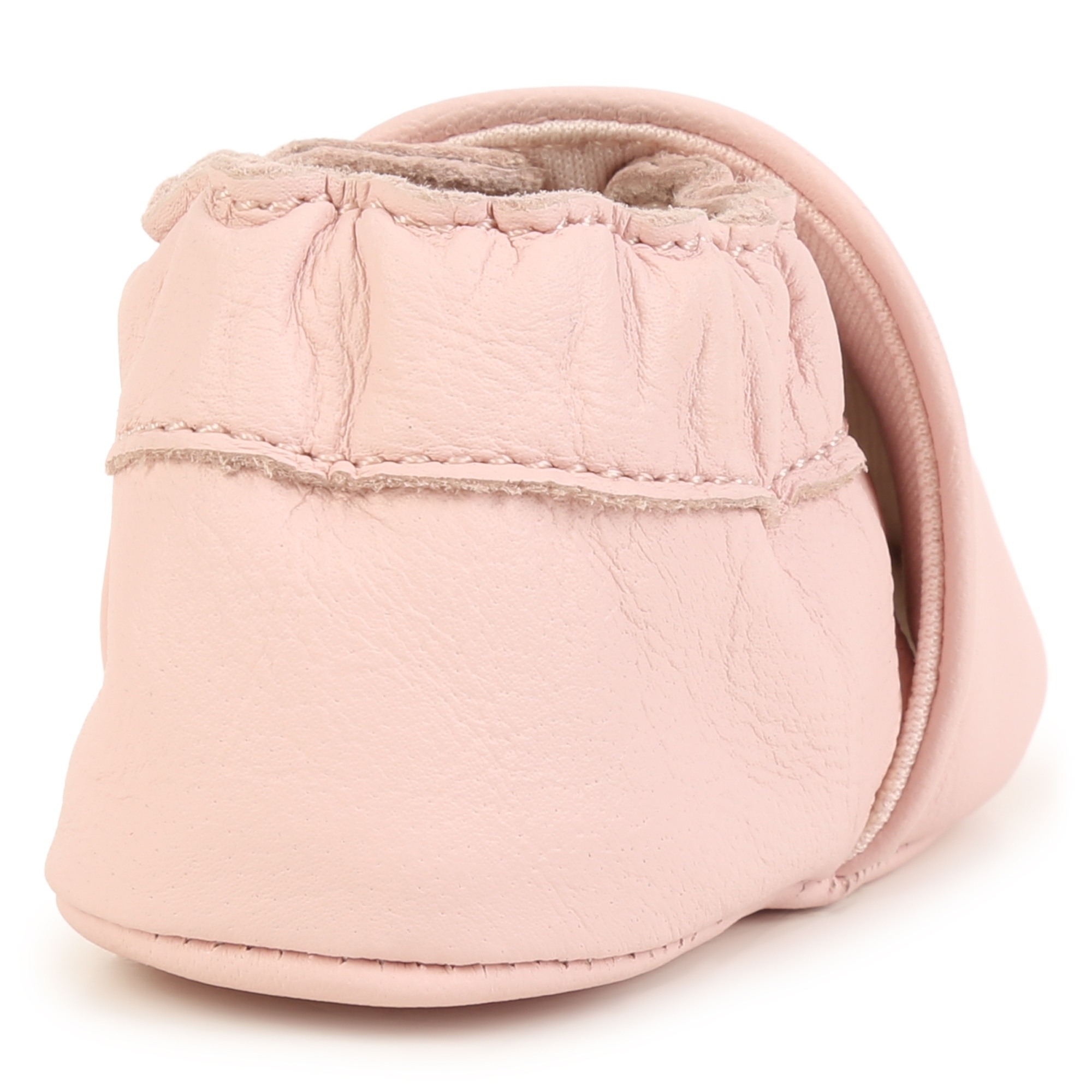 BOSS Chaussons souples en cuir bébé rose 