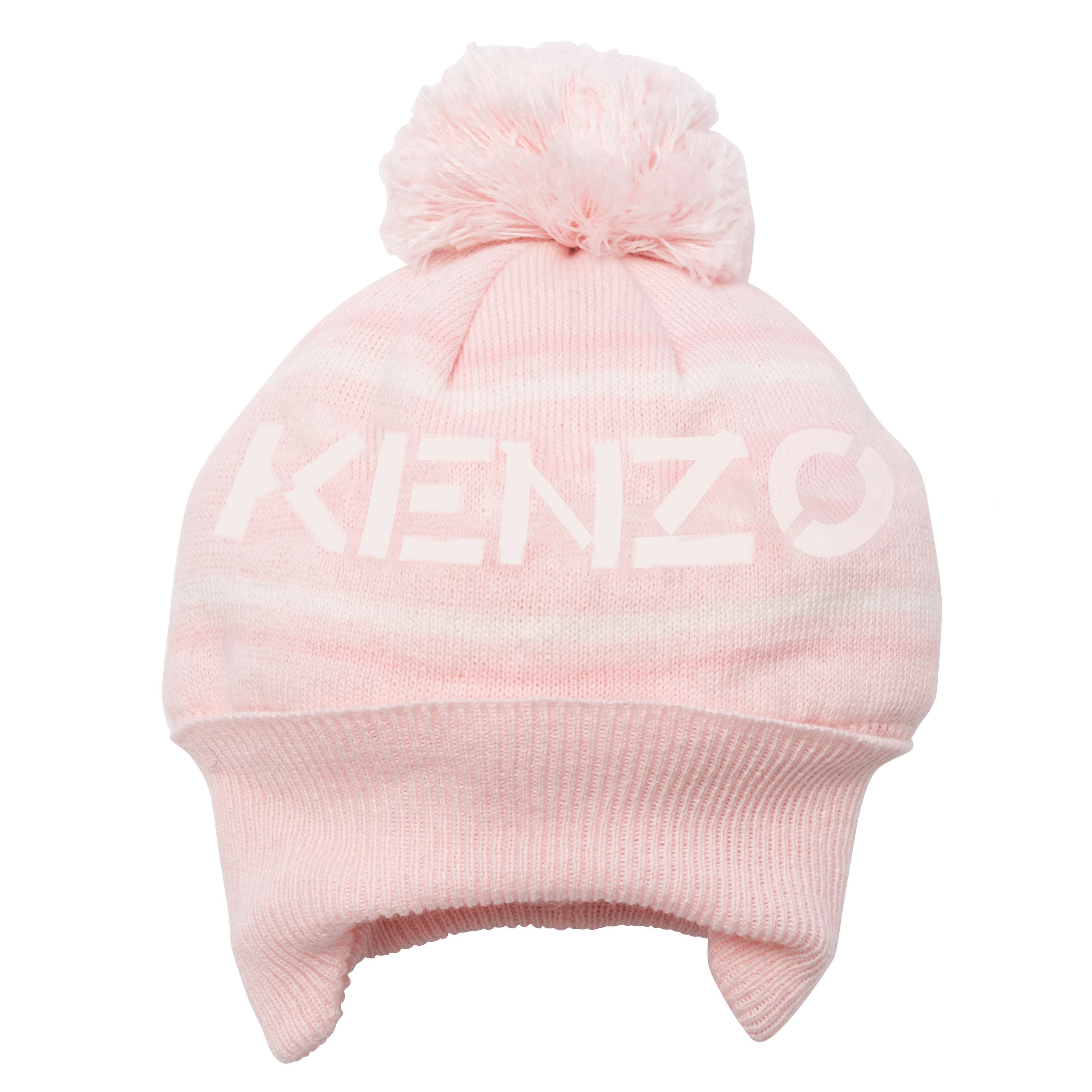 KENZO KIDS Bonnet à pompon en tricot FILLE T2 Rose
