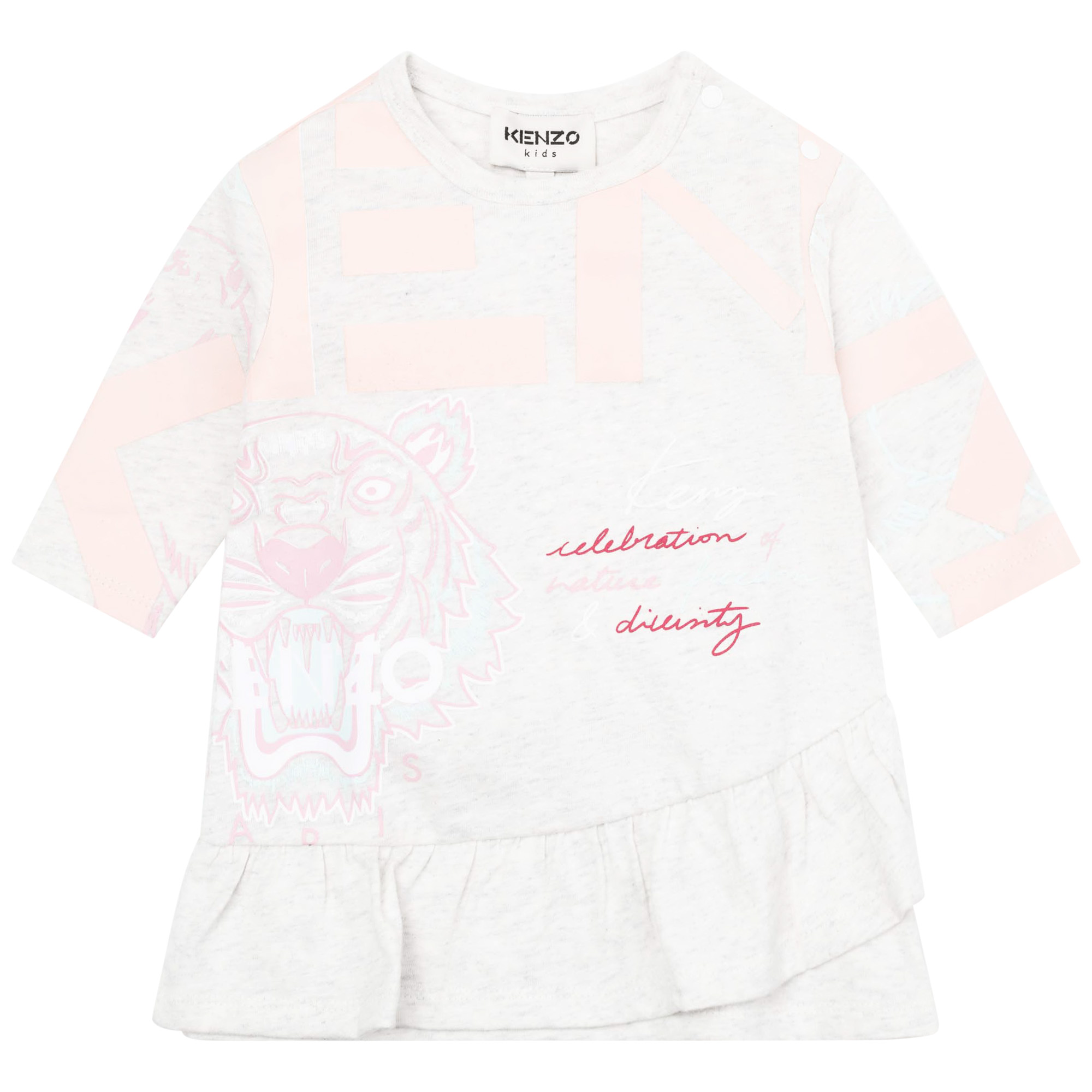 Printed dress with frills KENZO KIDS for GIRL