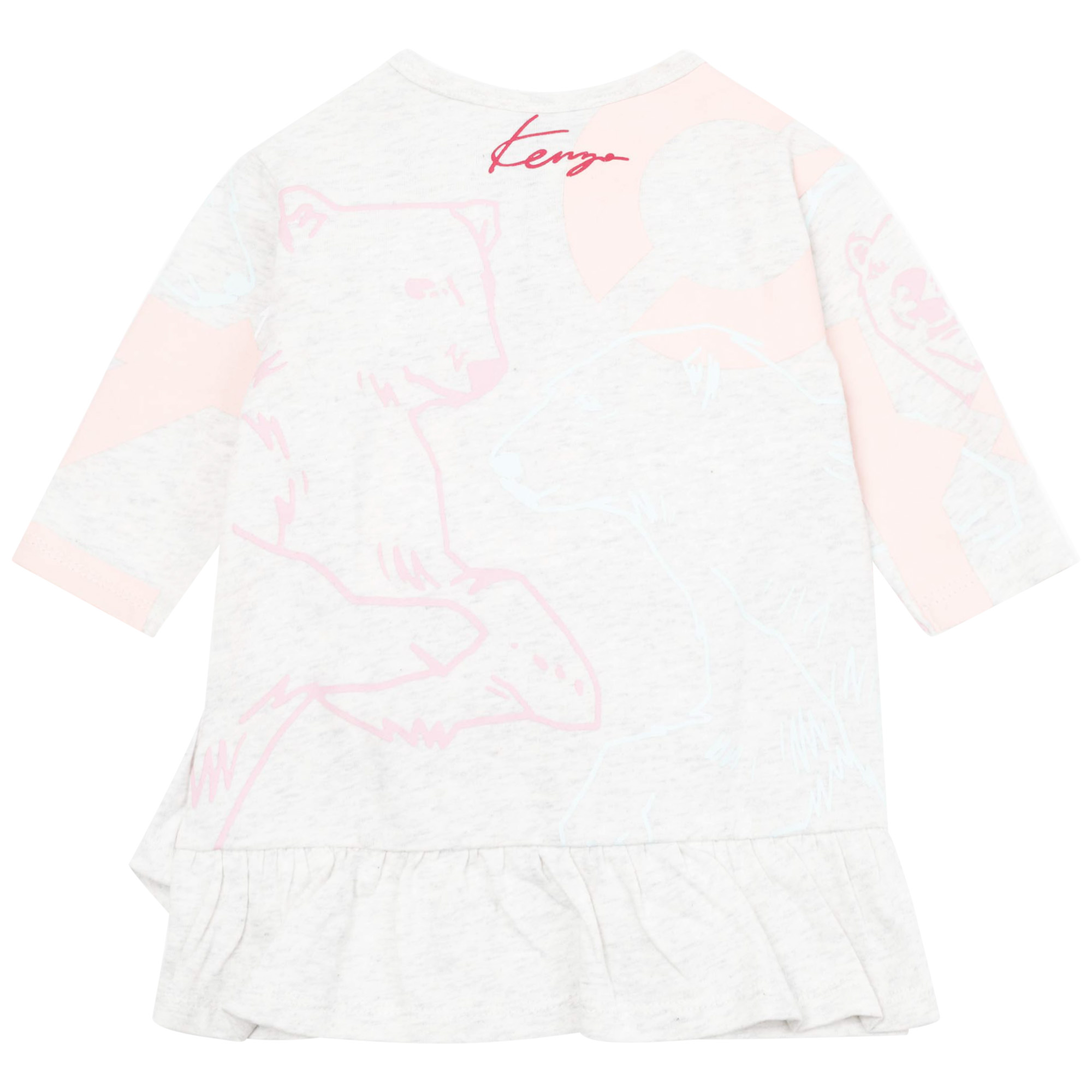 Printed dress with frills KENZO KIDS for GIRL