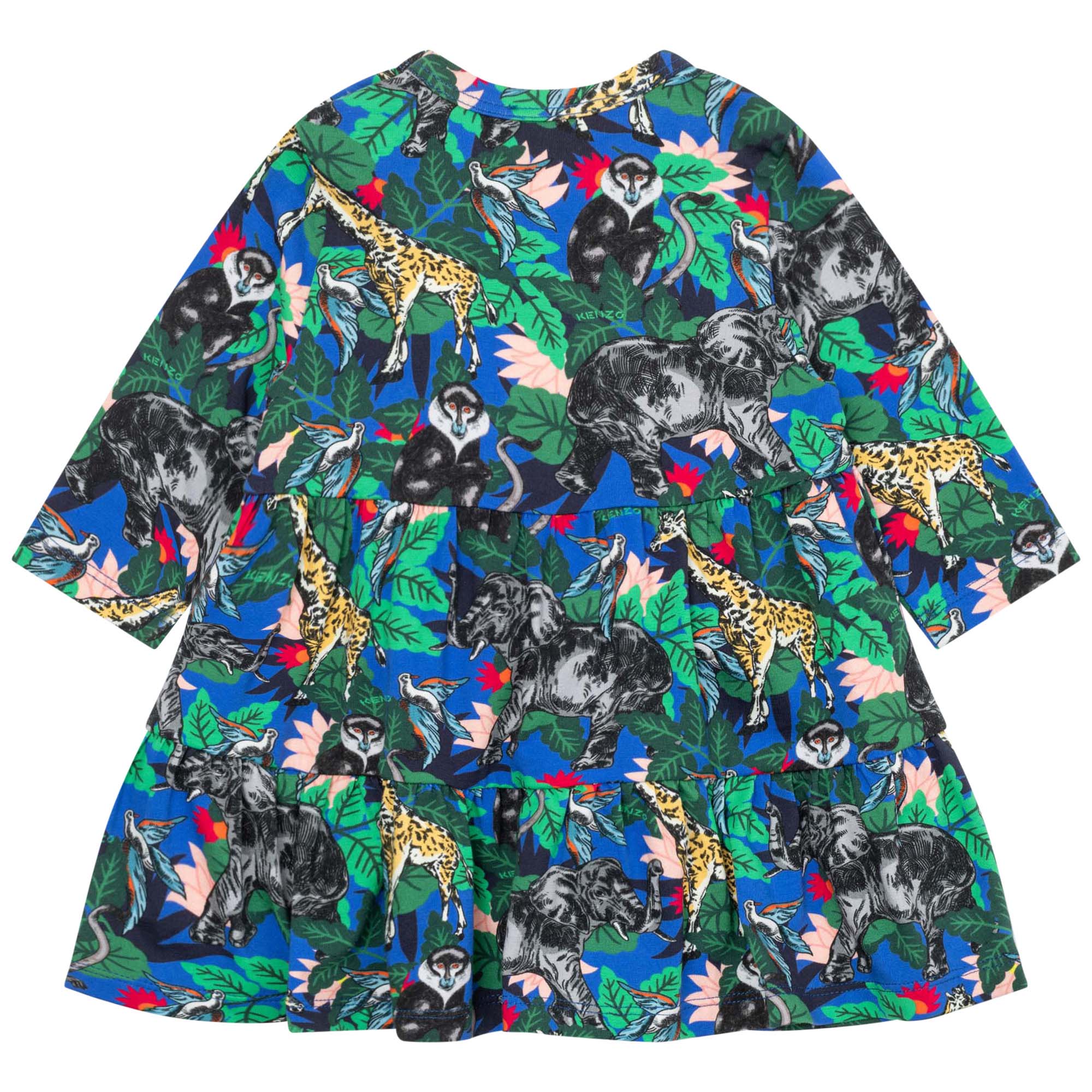 Jungle Print Long Sleeved Dress KENZO KIDS for GIRL