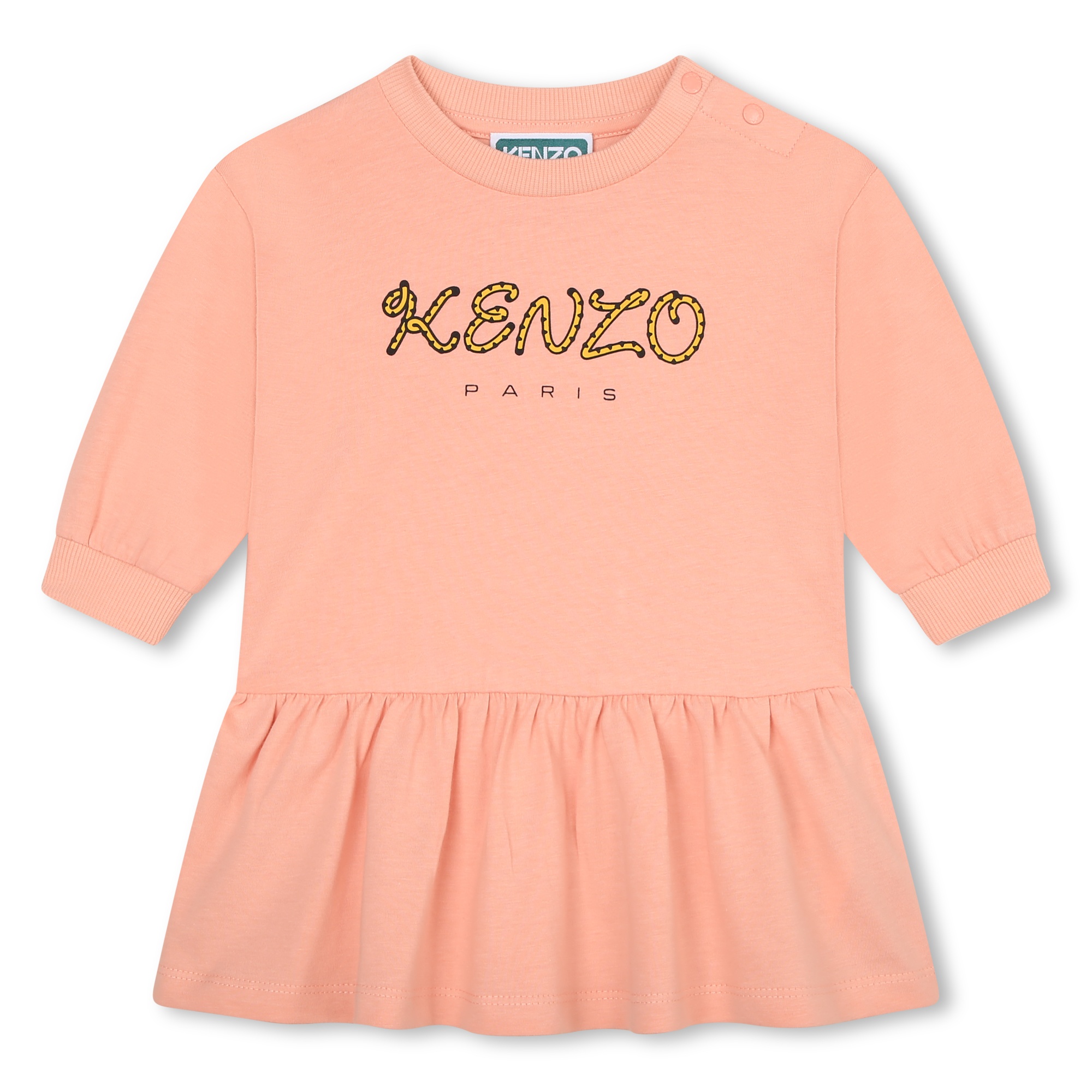 kenzo kids robe à volant avec logo fille 12m rose