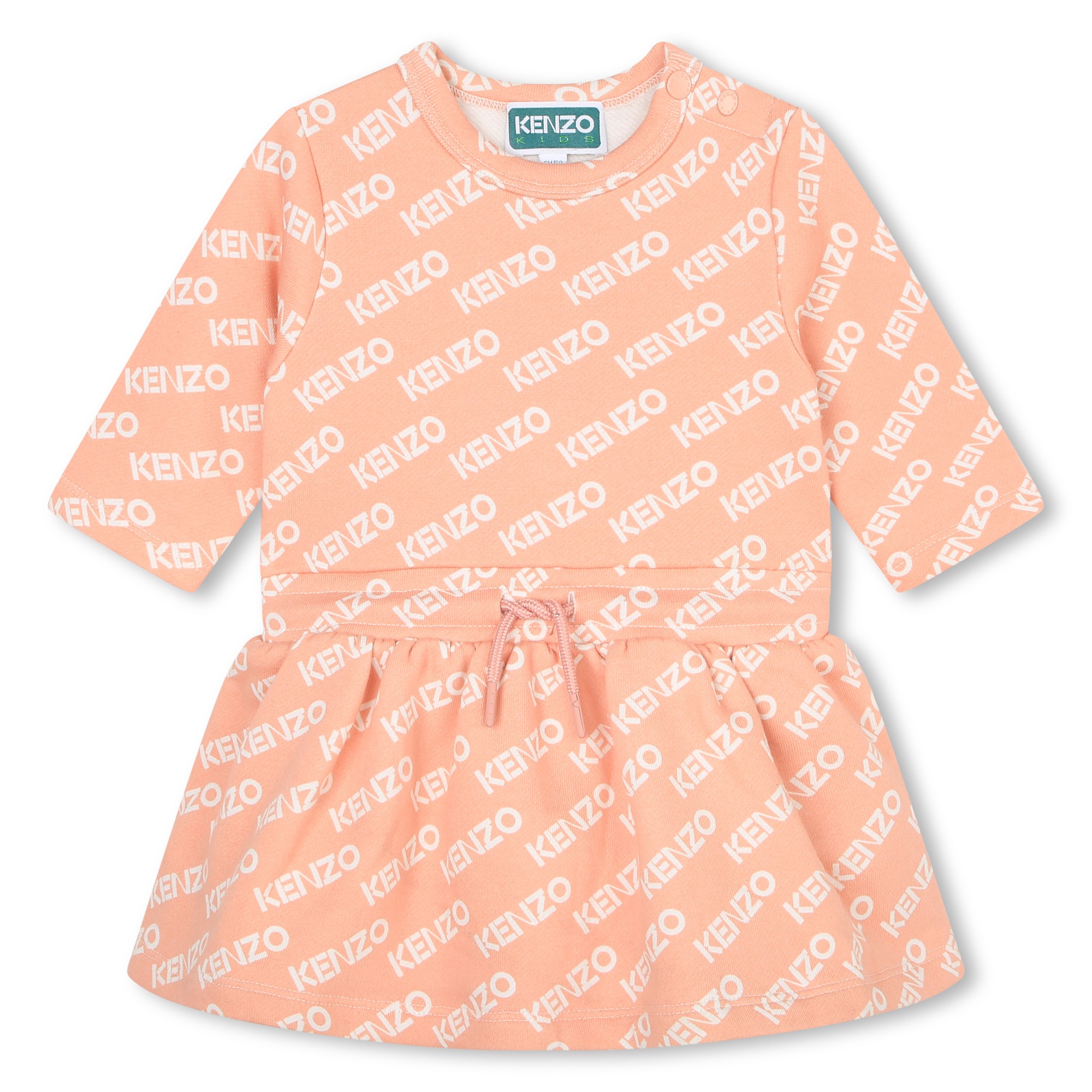 kenzo kids robe en coton imprimé fille 12m rose