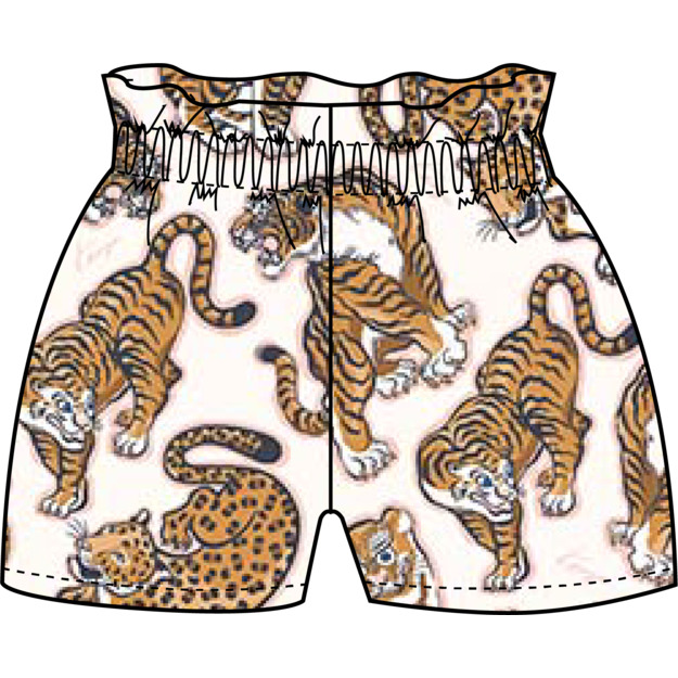 Printed shorts with frills KENZO KIDS for GIRL