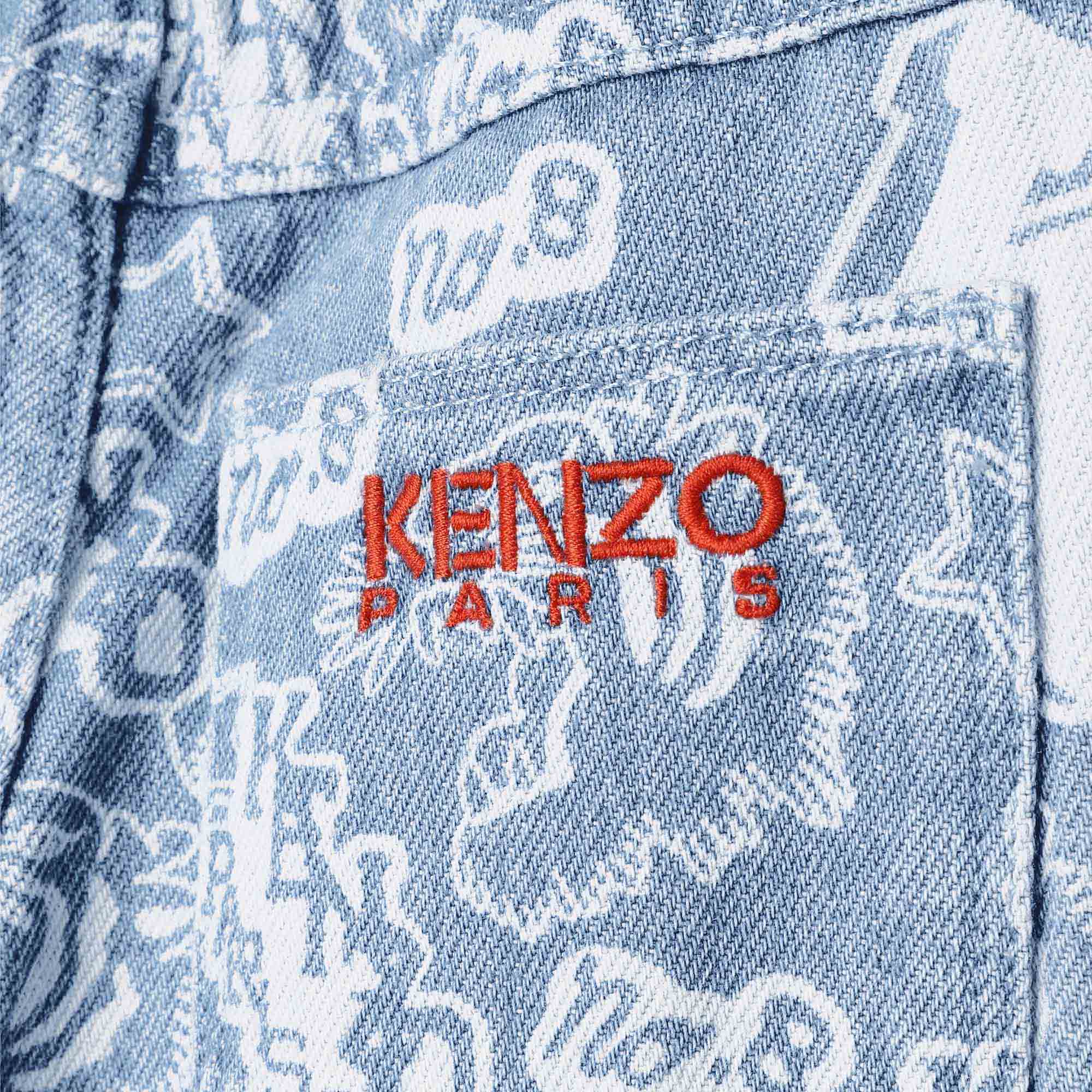 Verstelbare jeans met print KENZO KIDS Voor