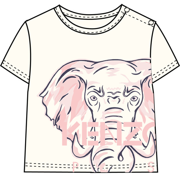 T-shirt in cotone bio KENZO KIDS Per BAMBINA