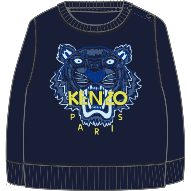 Molton-Sweatshirt mit Druck KENZO KIDS Für JUNGE