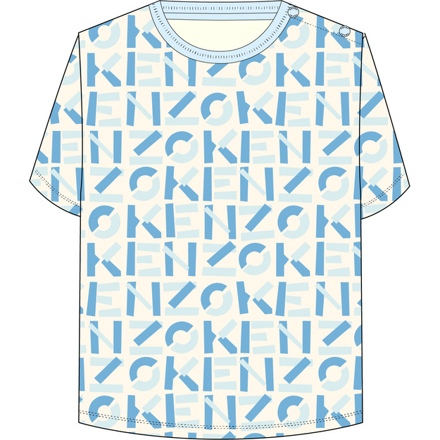 T-shirt van jersey met print KENZO KIDS Voor