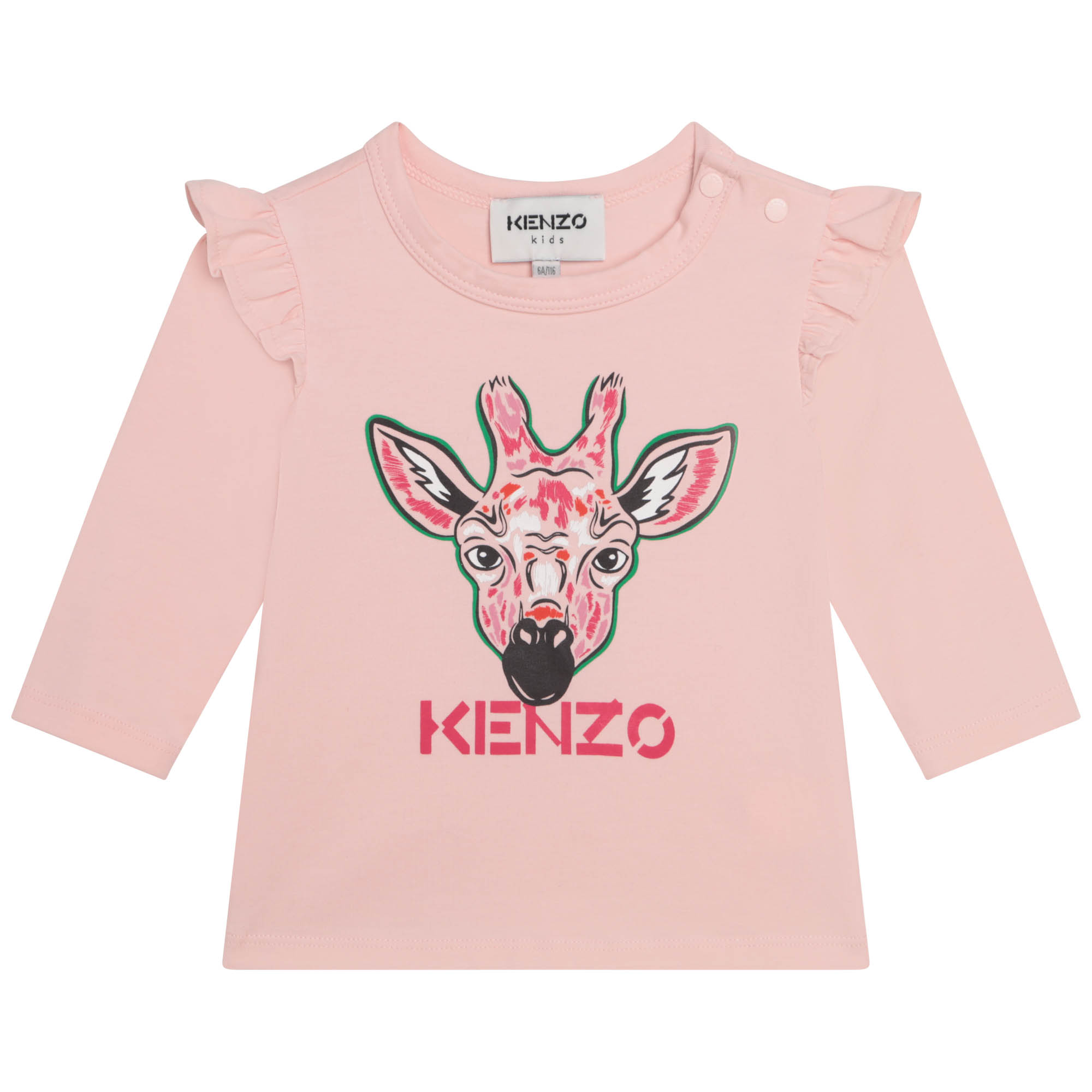 T-shirt in cotone con volant KENZO KIDS Per BAMBINA
