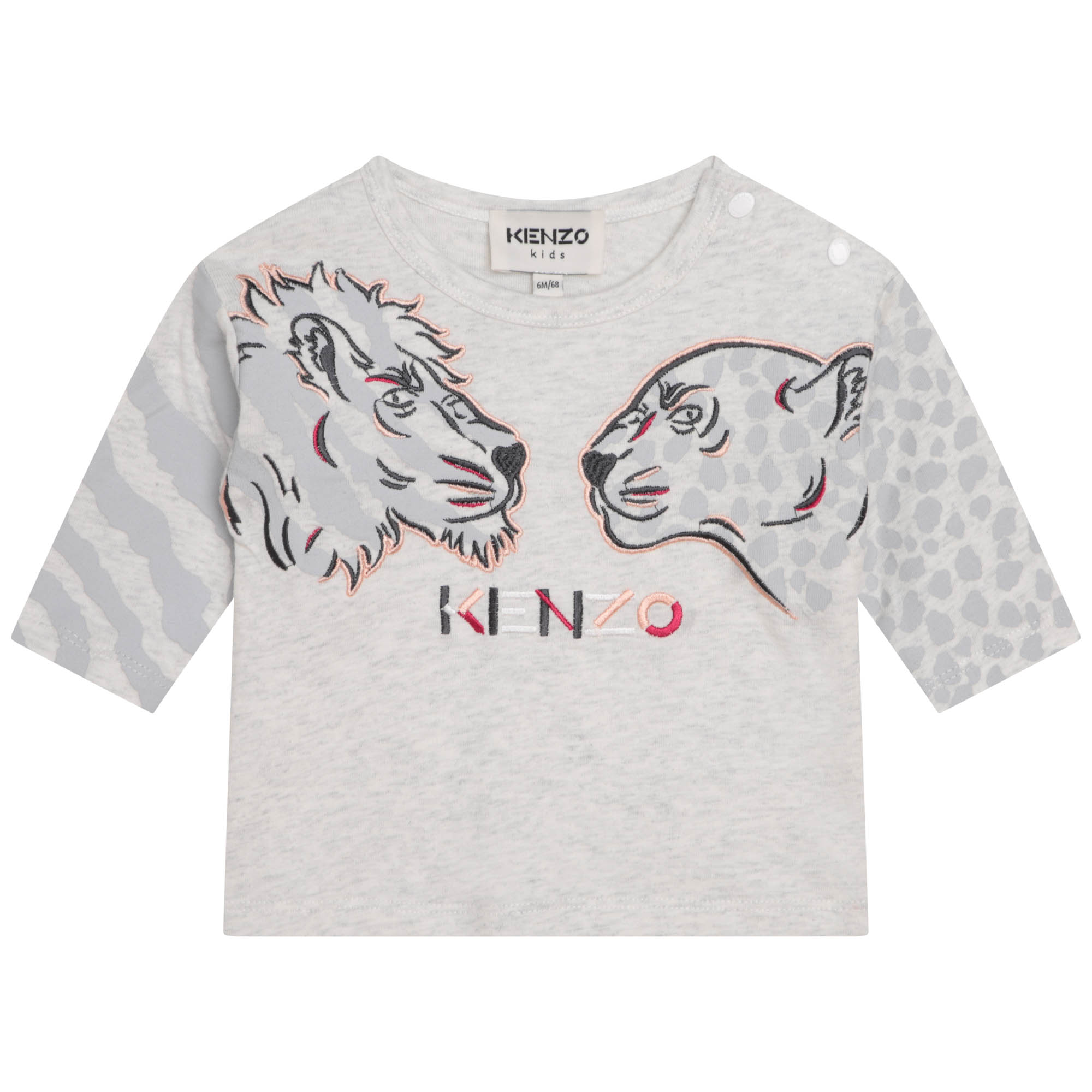 Camiseta de algodón y bordados KENZO KIDS para NIÑA
