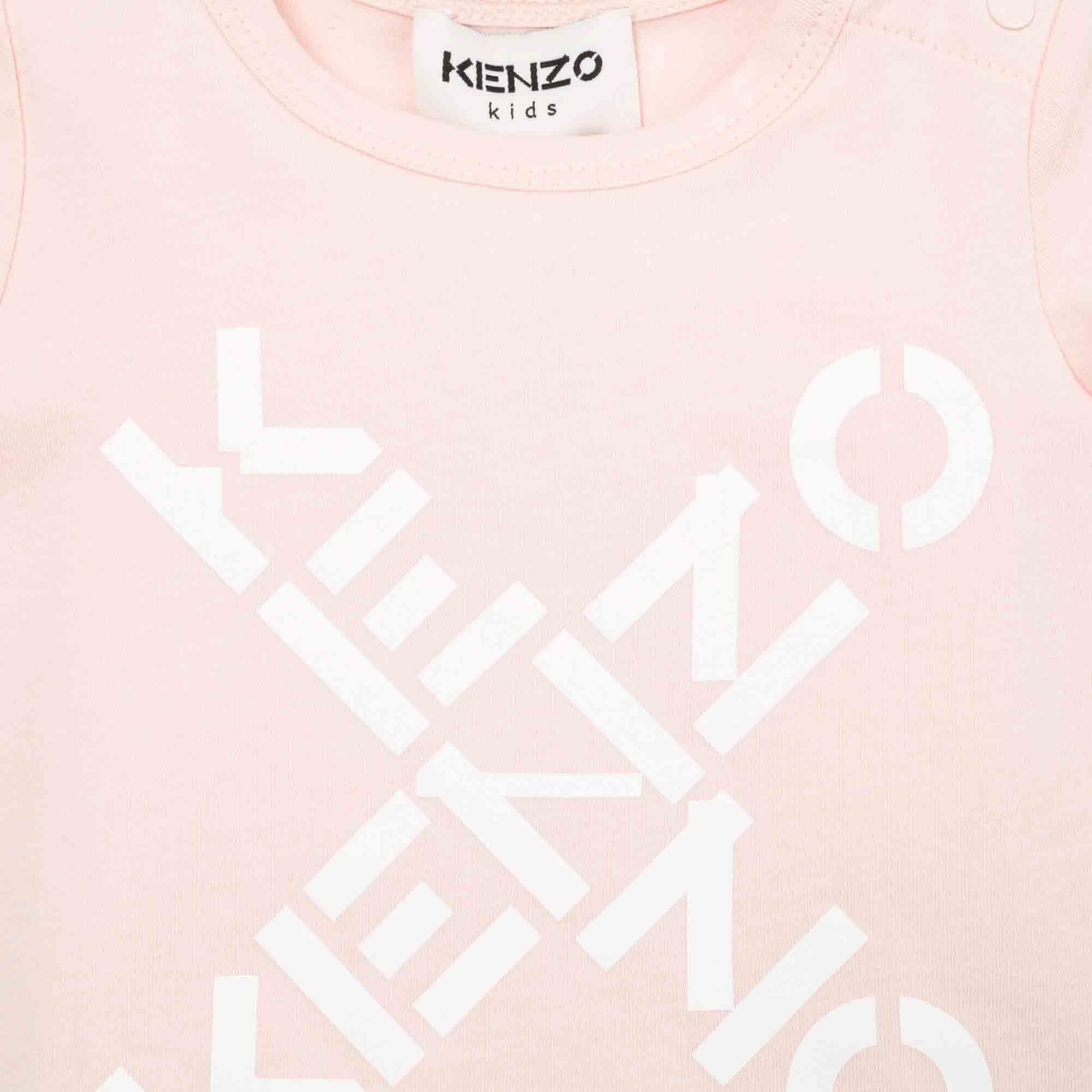 T-shirt en coton avec logo KENZO KIDS pour FILLE