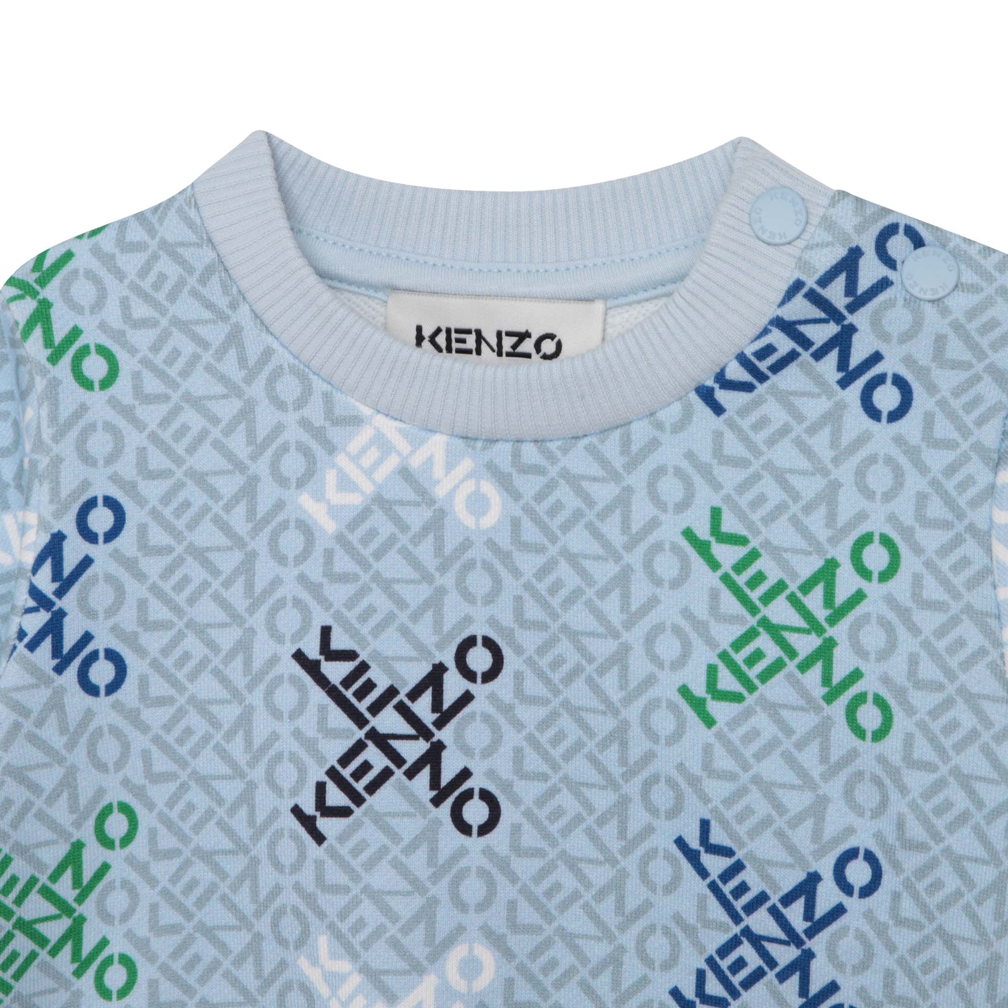 Sweat-shirt molletonné imprimé KENZO KIDS pour GARCON