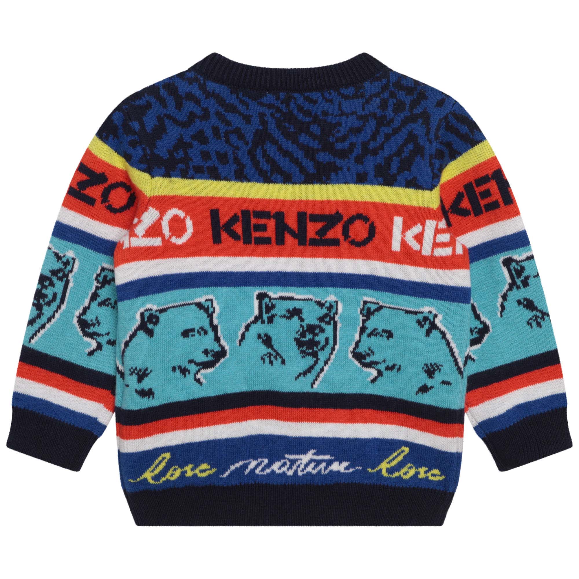 Pull en tricot jacquard KENZO KIDS pour GARCON