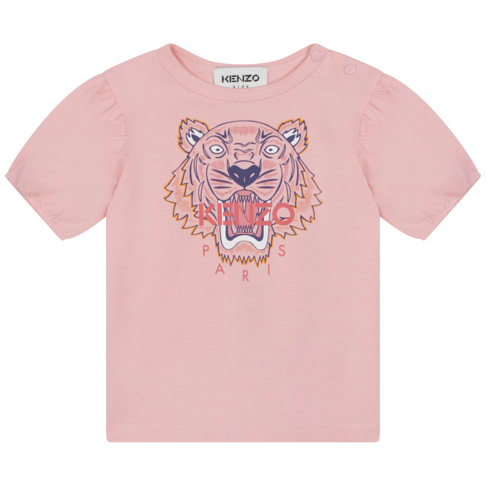 T-shirt col rond avec imprimé KENZO KIDS pour FILLE