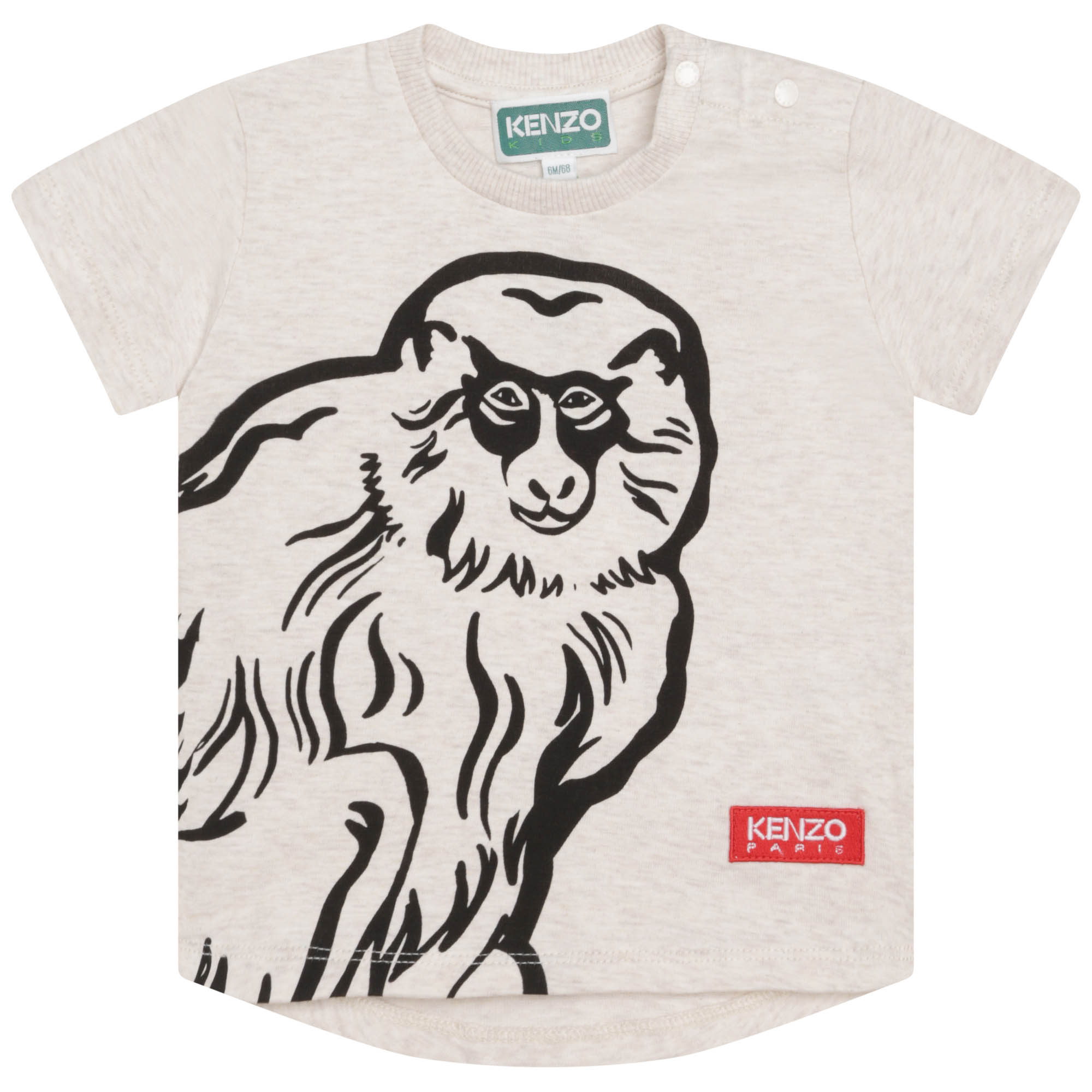 T-shirt met afgebeeld aapje KENZO KIDS Voor