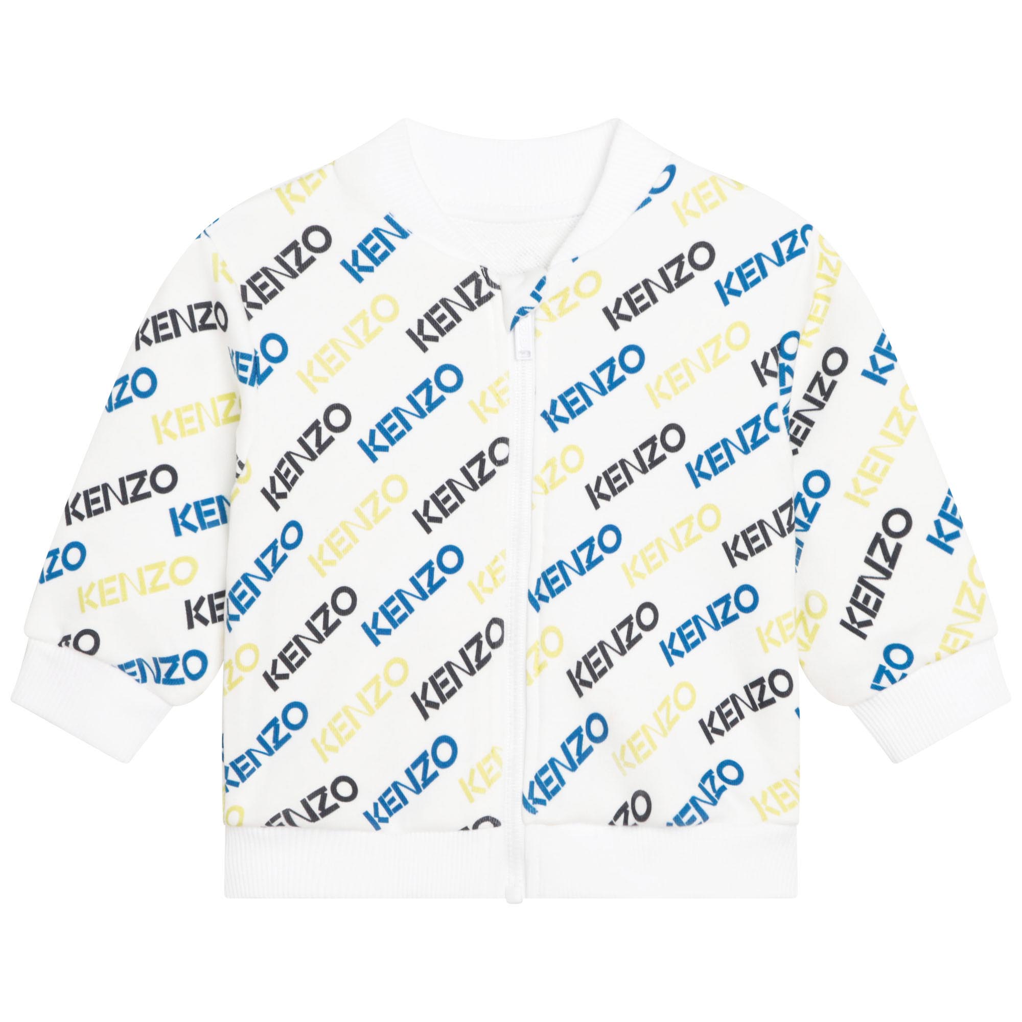 Sweat-shirt zippé imprimé KENZO KIDS pour GARCON