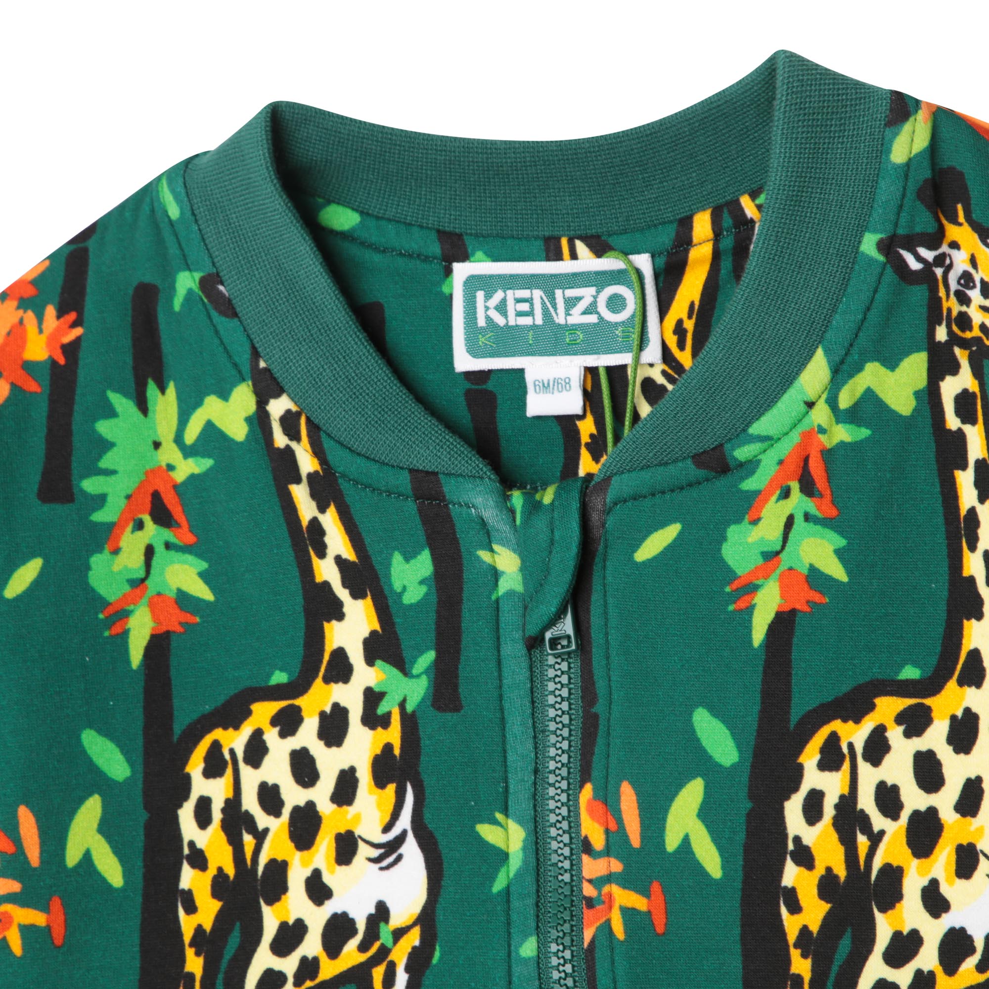 Sweat-shirt zippé imprimé KENZO KIDS pour GARCON