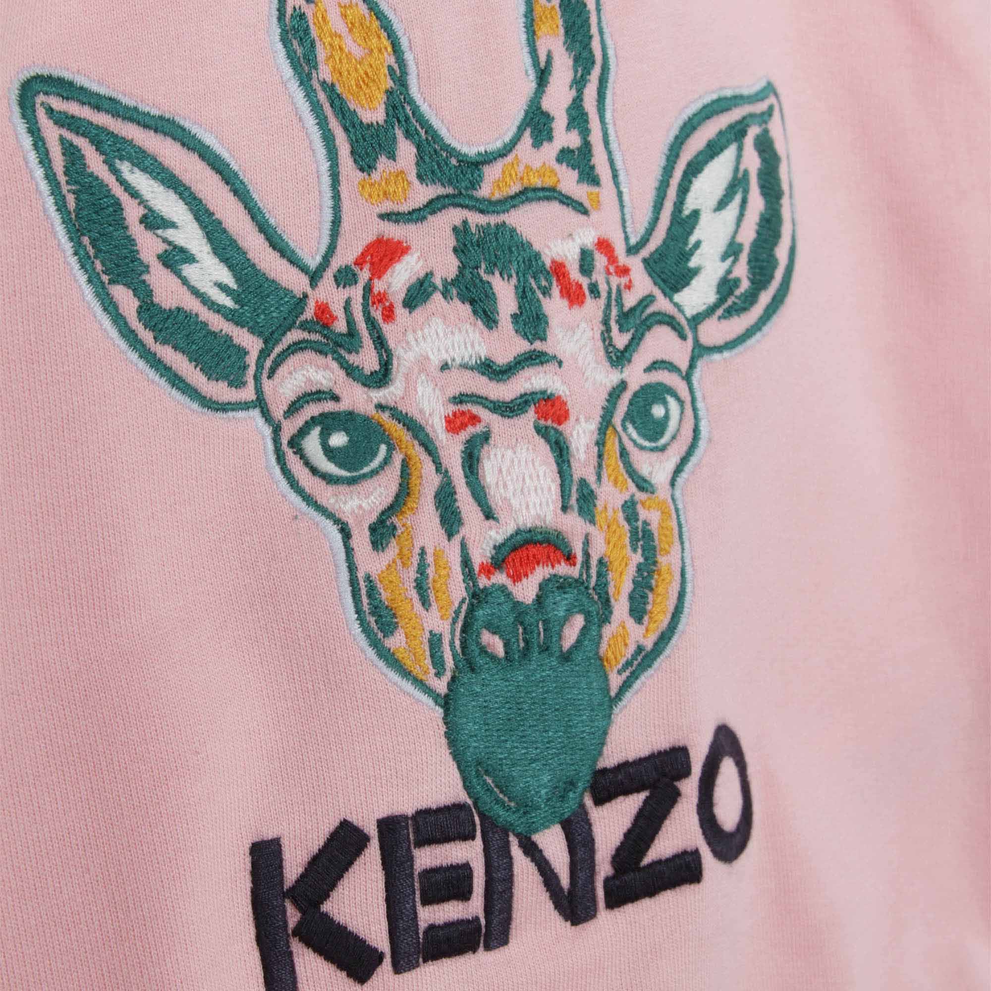 Sweat-shirt en coton brodé KENZO KIDS pour FILLE