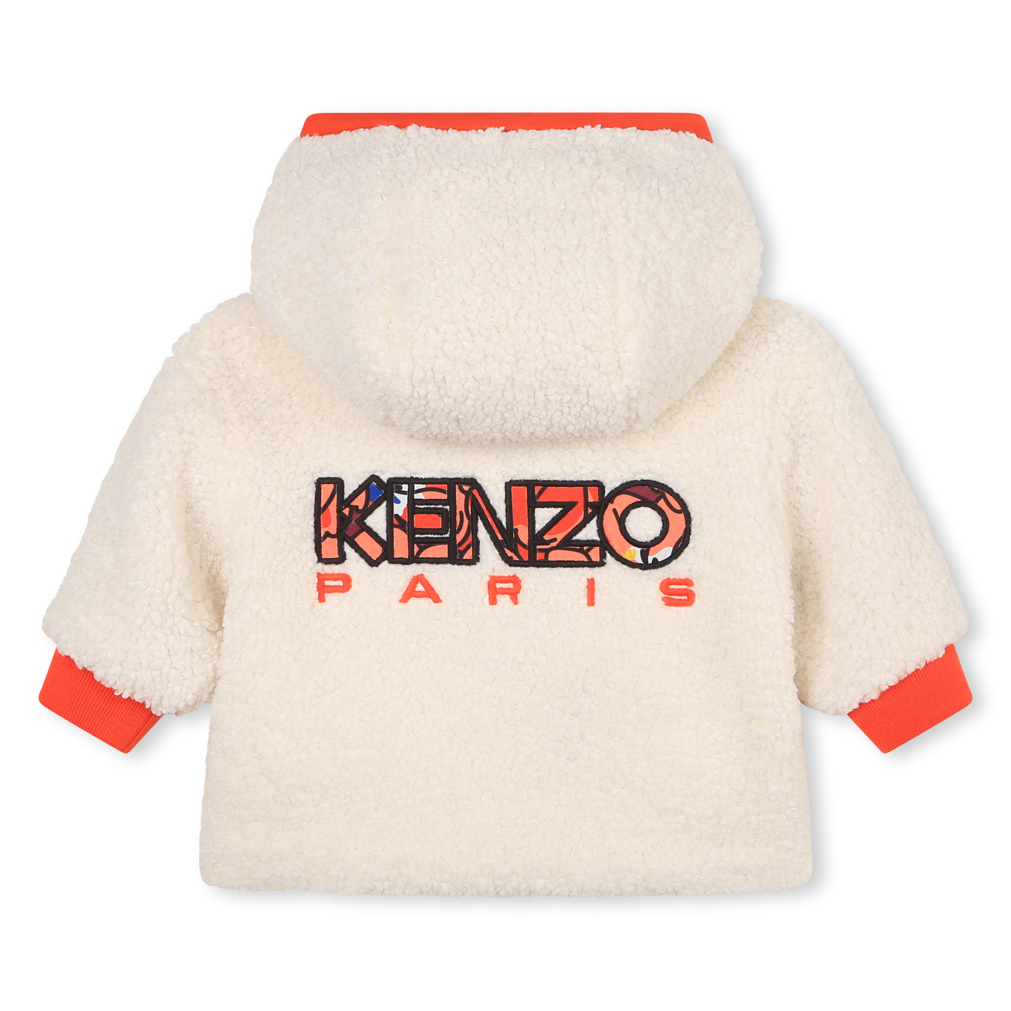 Soft zip-up hooded jacket KENZO KIDS for GIRL