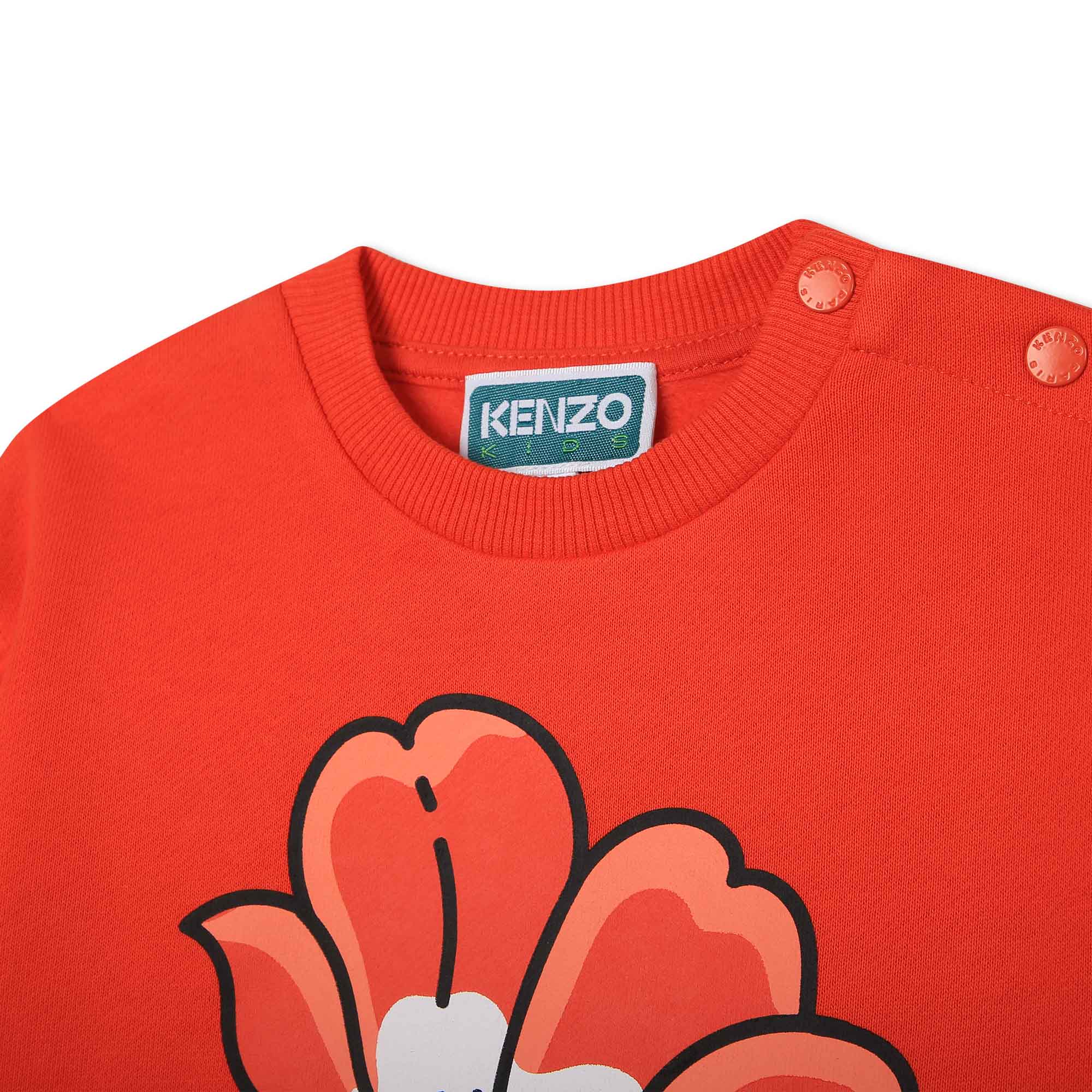 Fleece sweatshirt met bloem KENZO KIDS Voor