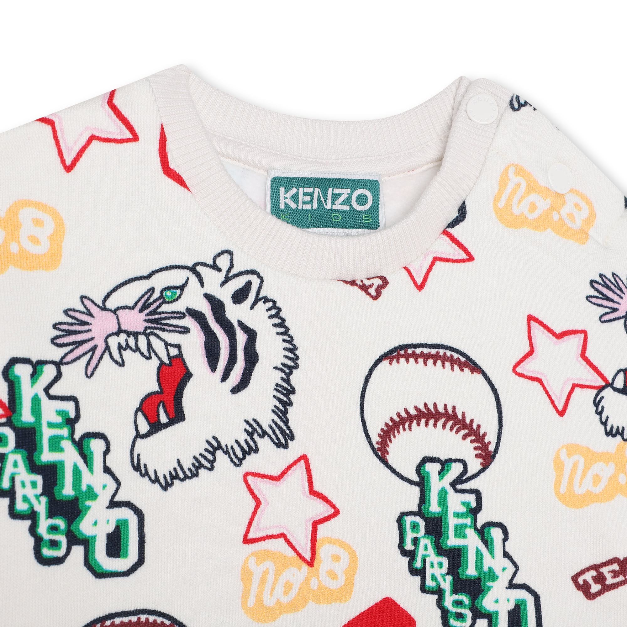 Katoenen sweatshirt met print KENZO KIDS Voor