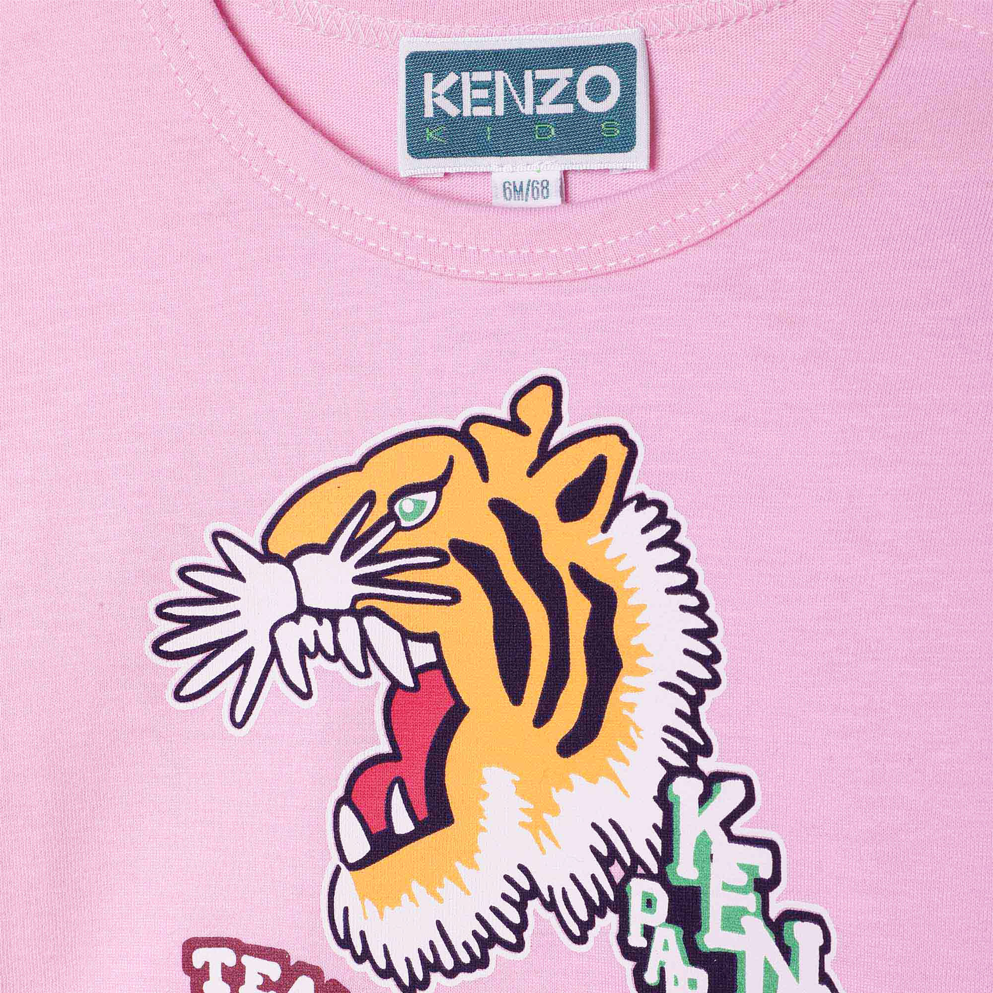 T-shirt with tiger print KENZO KIDS for GIRL
