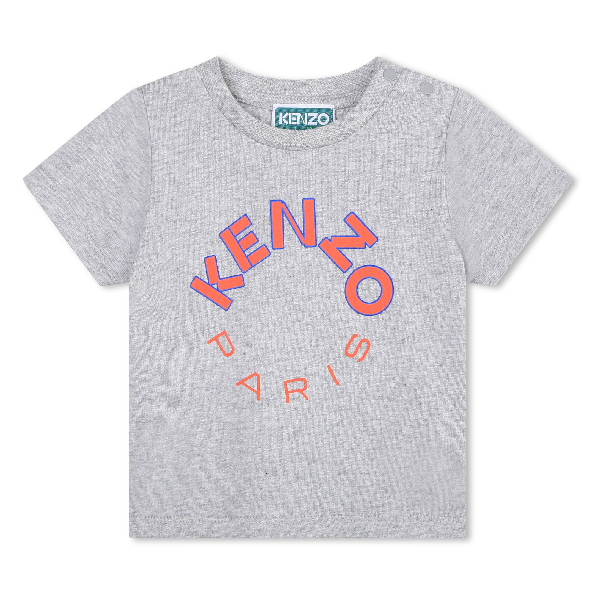 KENZO KIDS Katoenen t-shirt met logoprint grijs - | Kids around